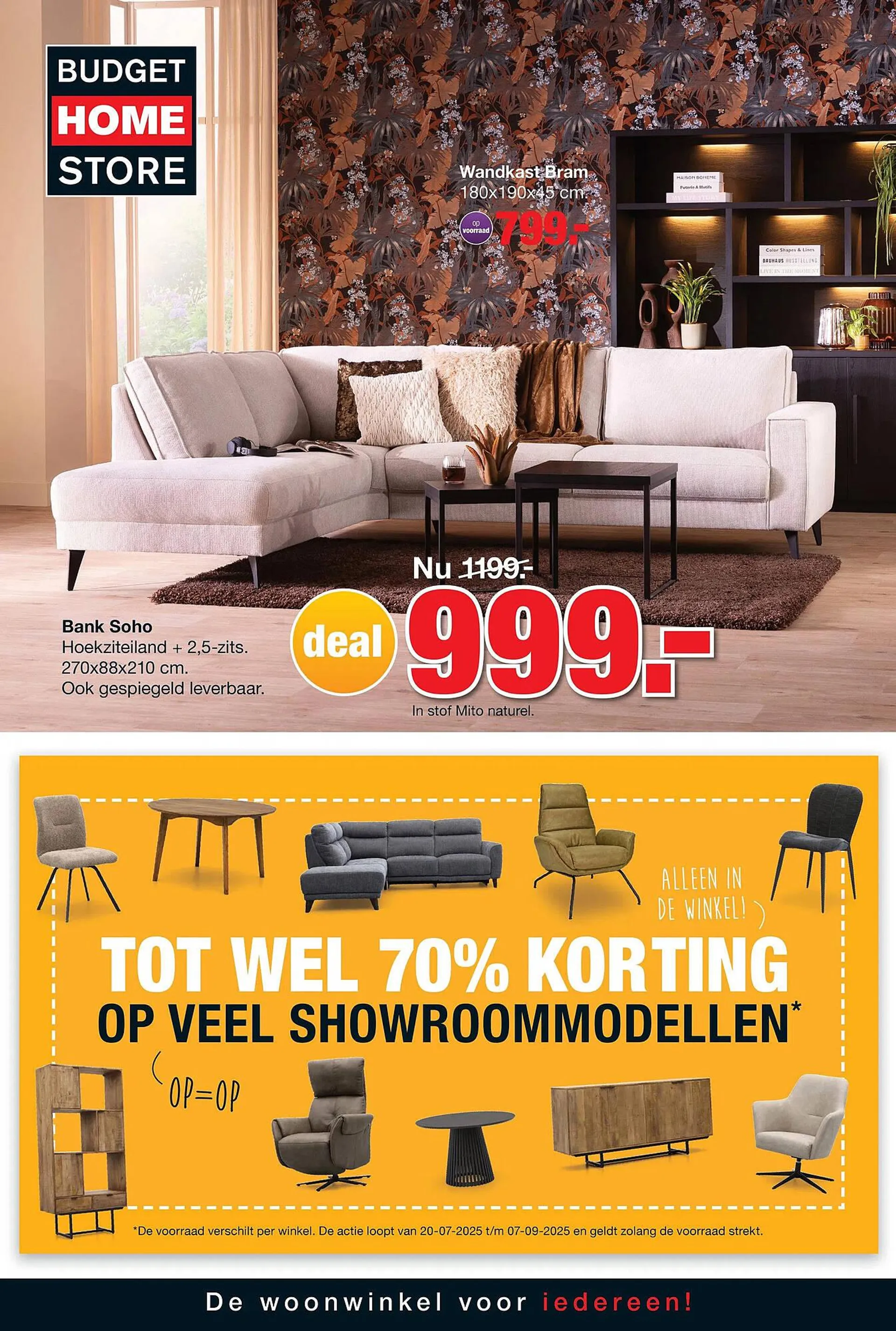 Budget Home Store folder van 20 juli tot 7 september 2025 - Folder pagina 1
