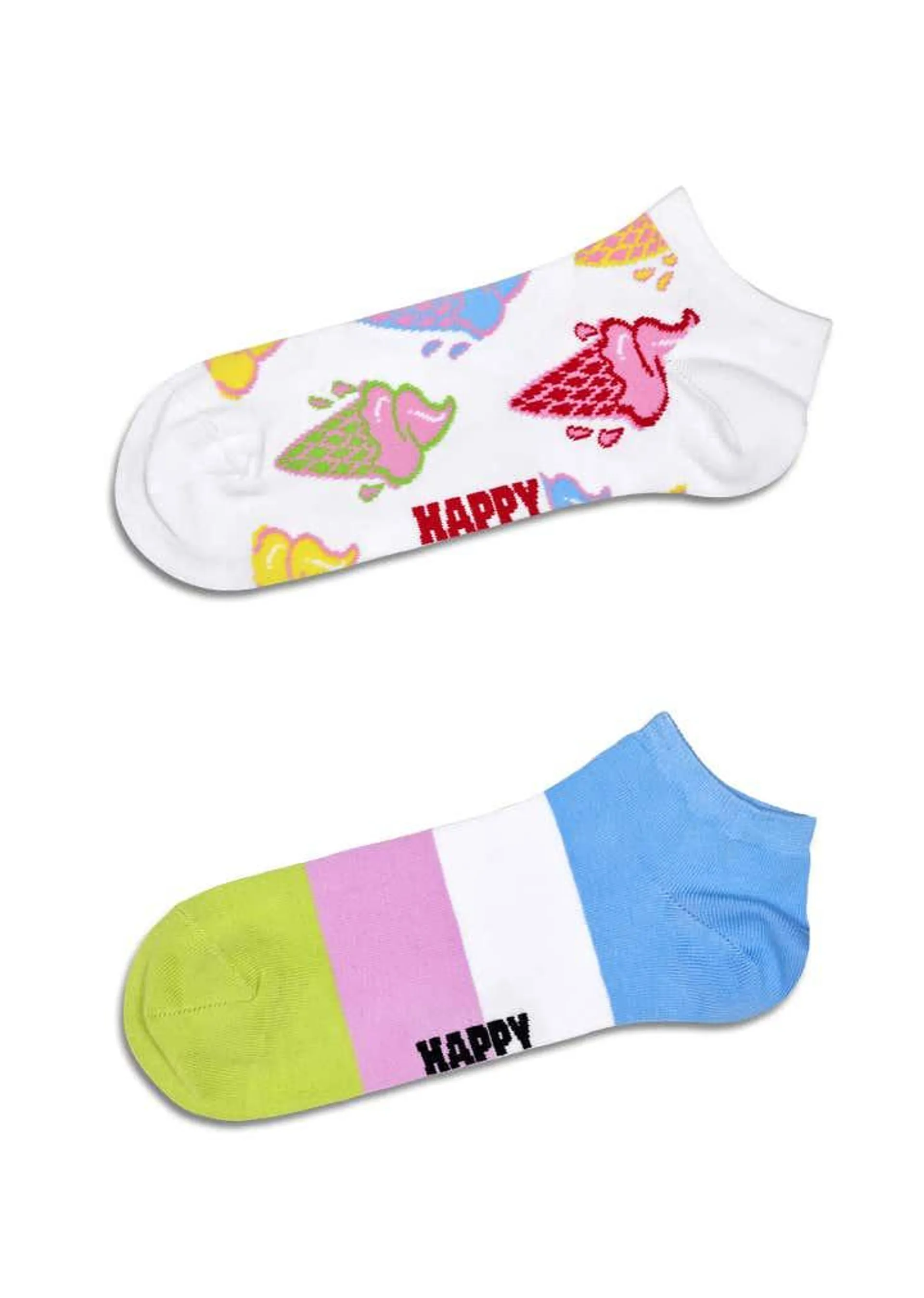 2-Pack Ice Cream & Stripe Low Socks