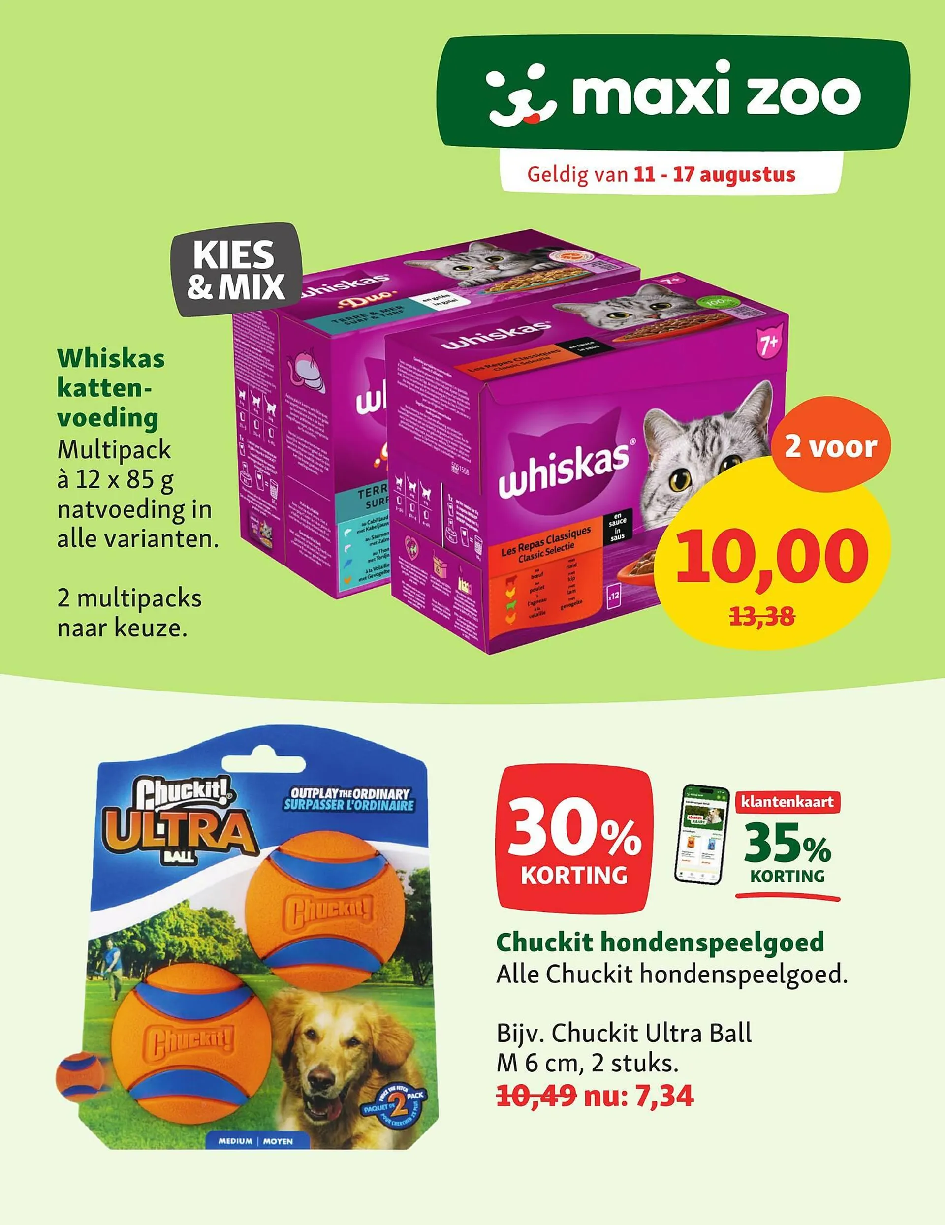 Maxi Zoo folder van 11 augustus tot 17 augustus 2025 - Folder pagina 1
