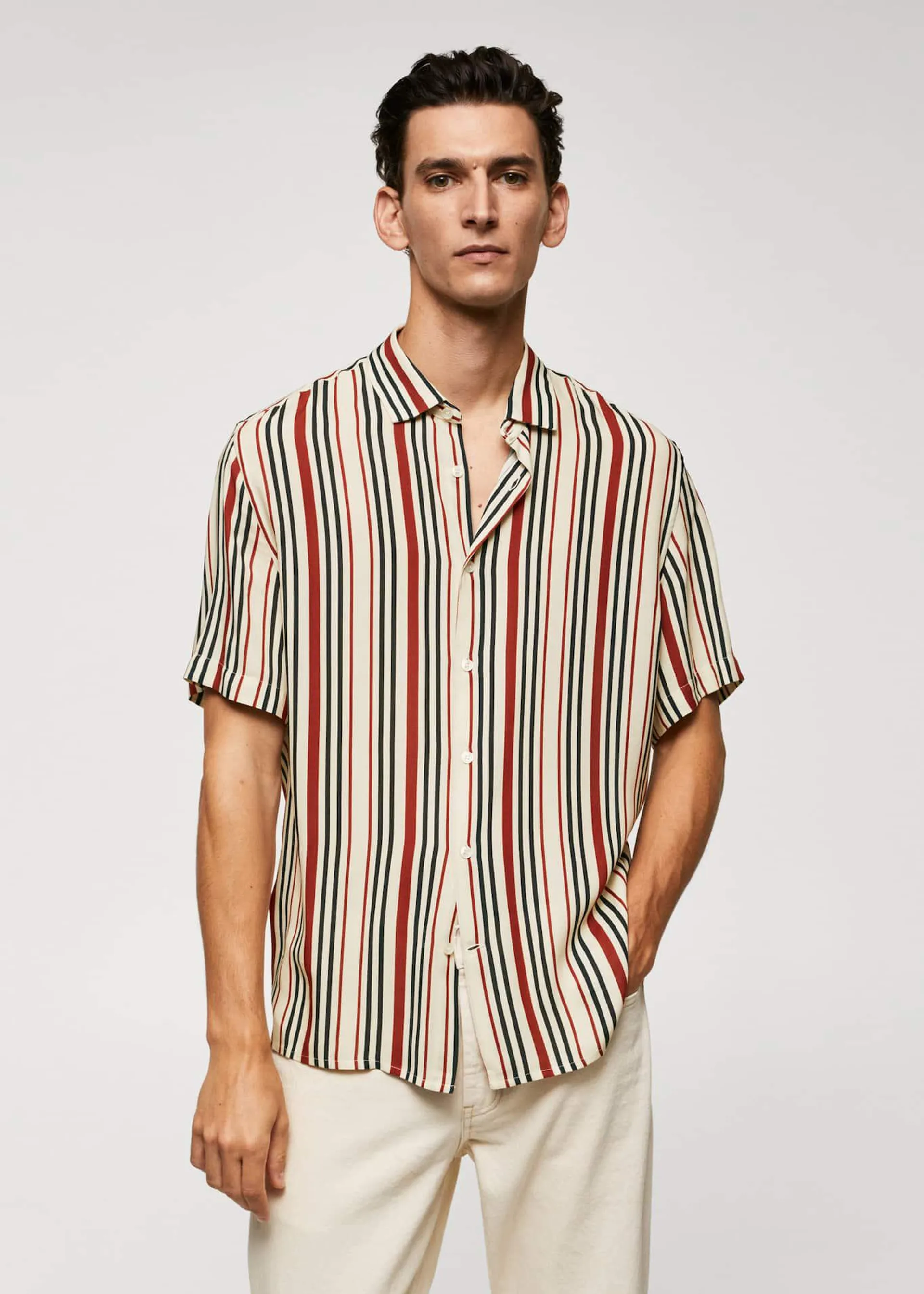 Camisa rayas manga corta