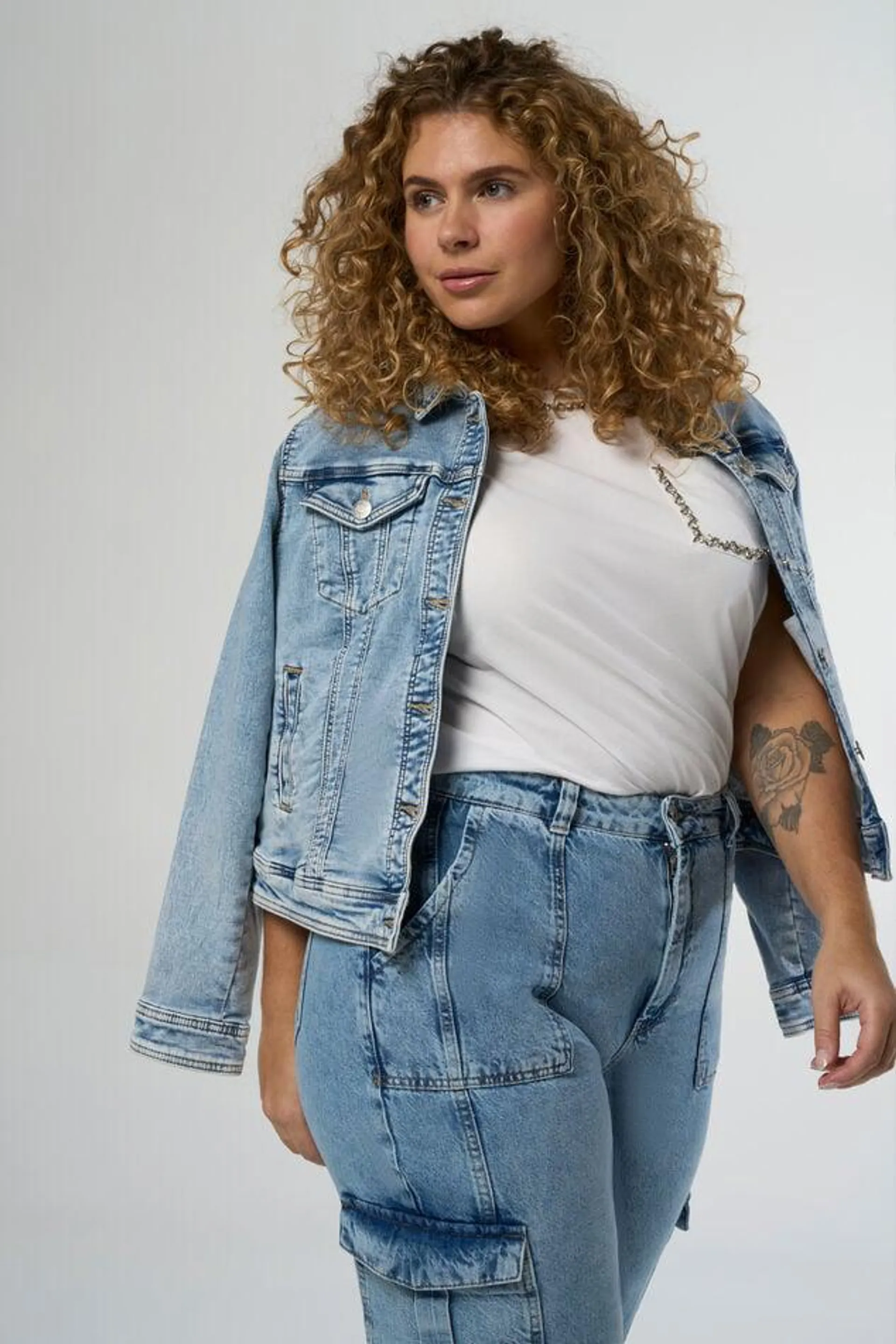 Denim jasje met stretch