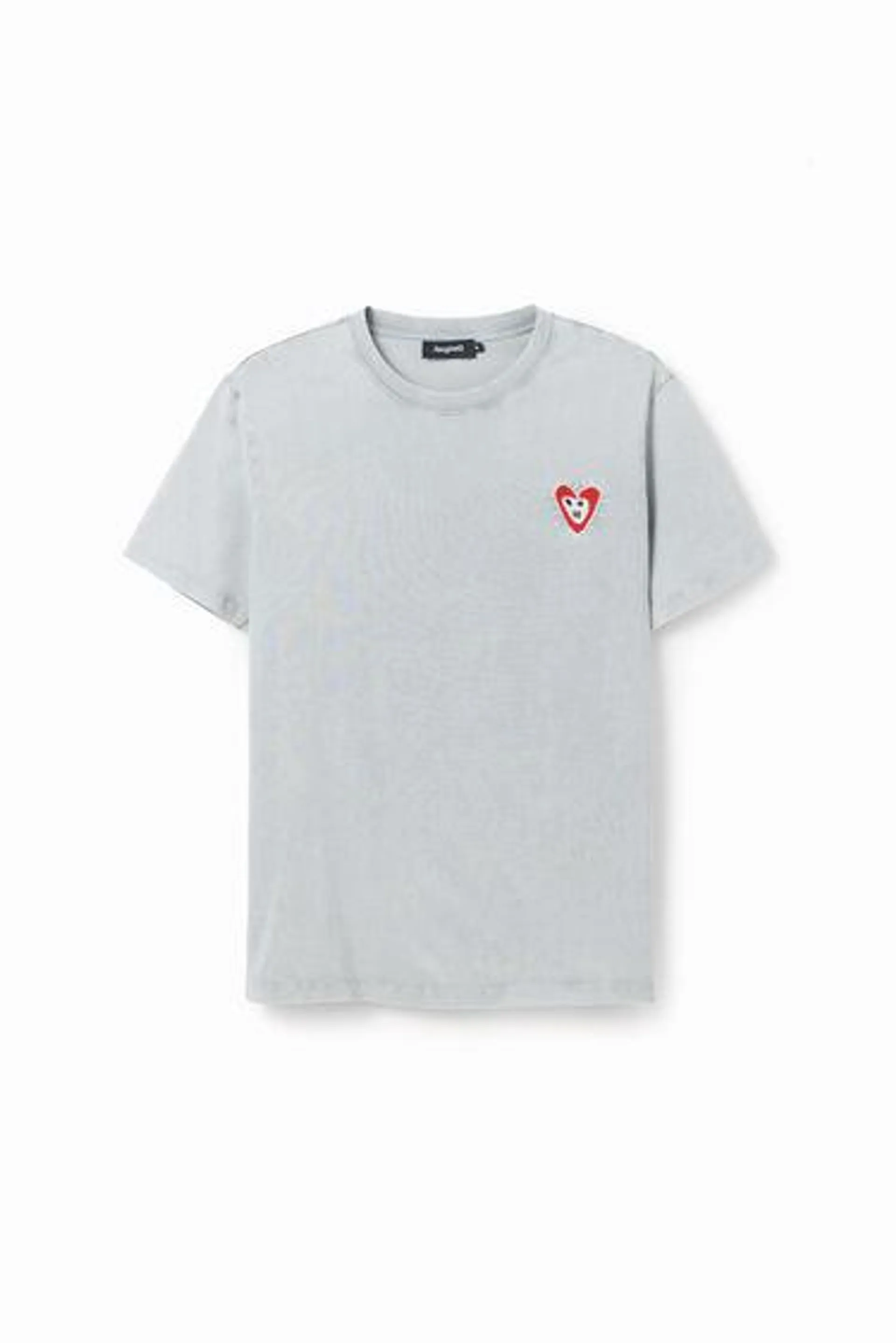 Embroidered heart T-shirt