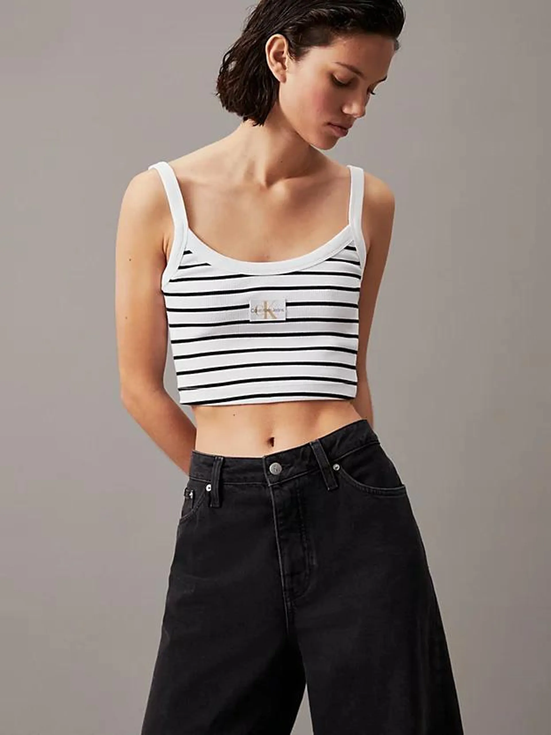 Ribbed Cotton Bralette Top