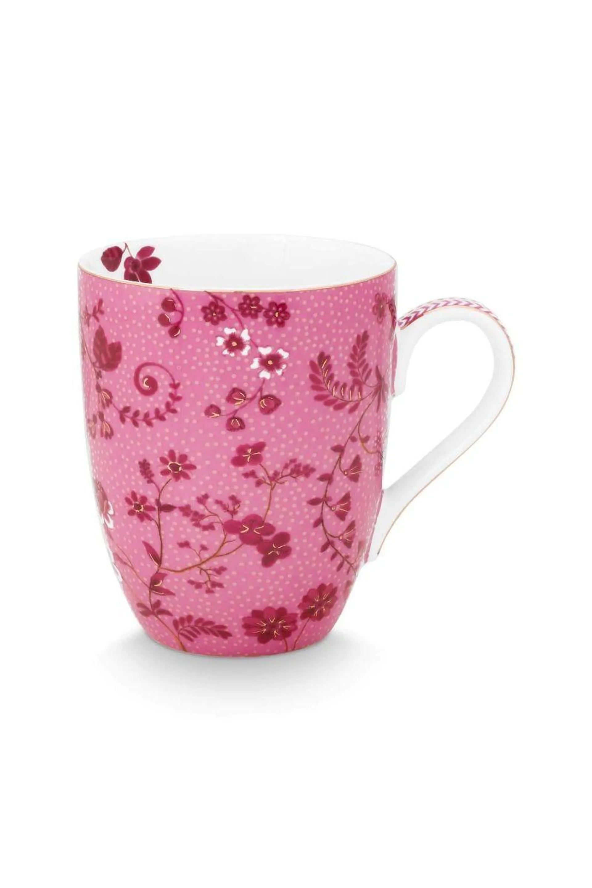 Mok Groot Jolie Bloemen Roze