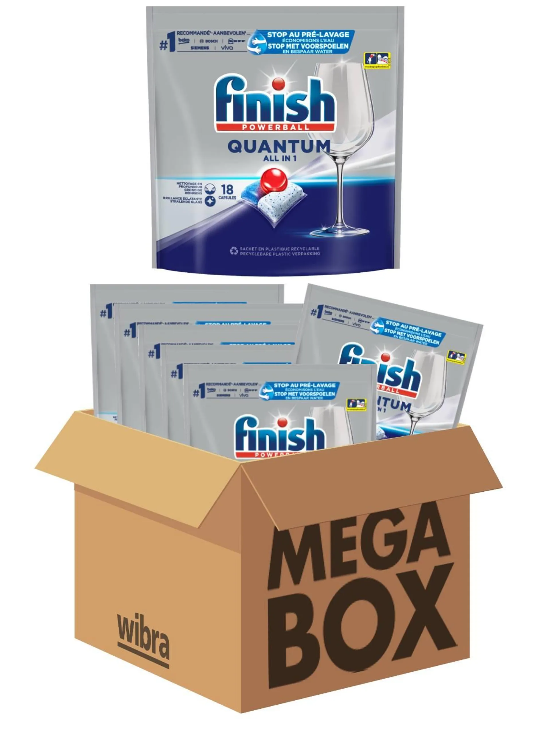 Finish Powerball vaatwastabletten megabox 126 tabs