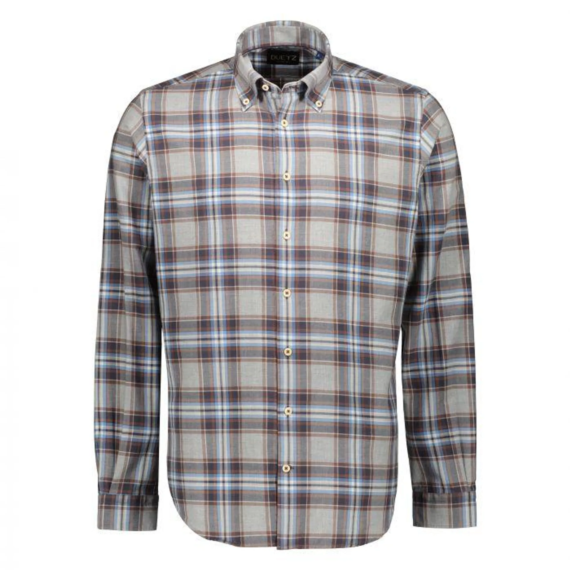 flannel look button down overhemd