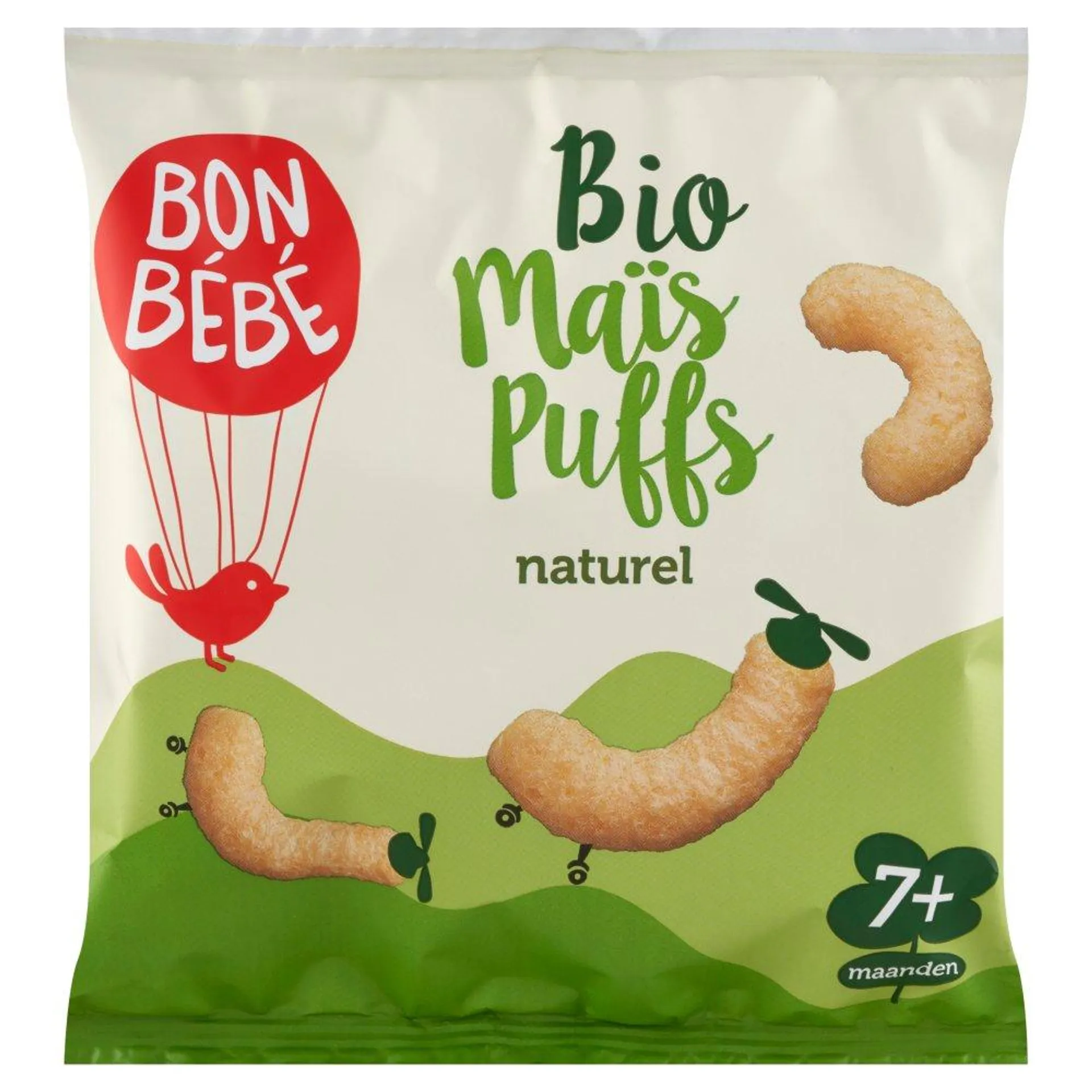 bonbébé Bio Maïs Puffs Naturel 7+ Maanden 15 g