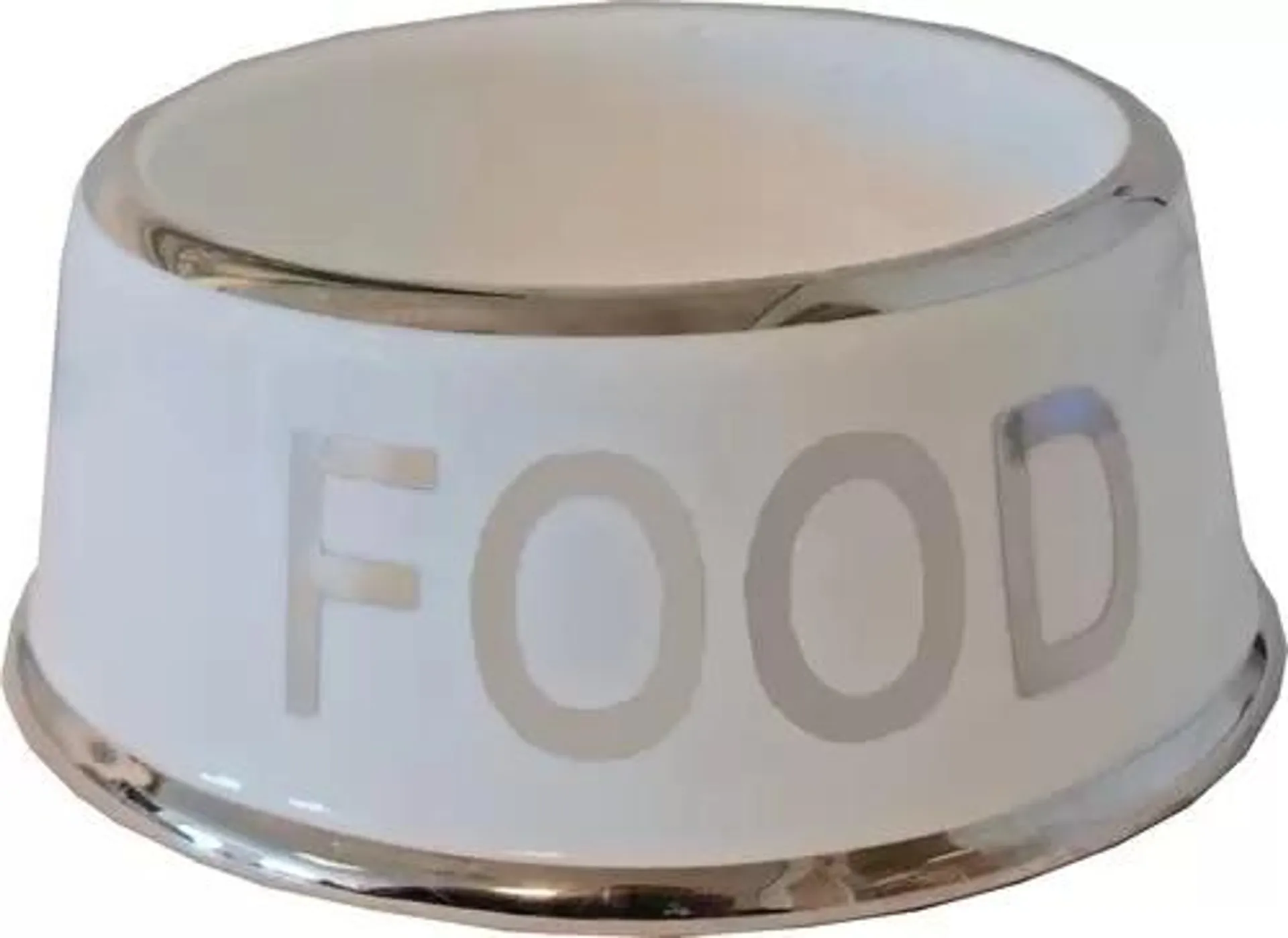 BOON Hondeneetbak wit/zilver food 18cm