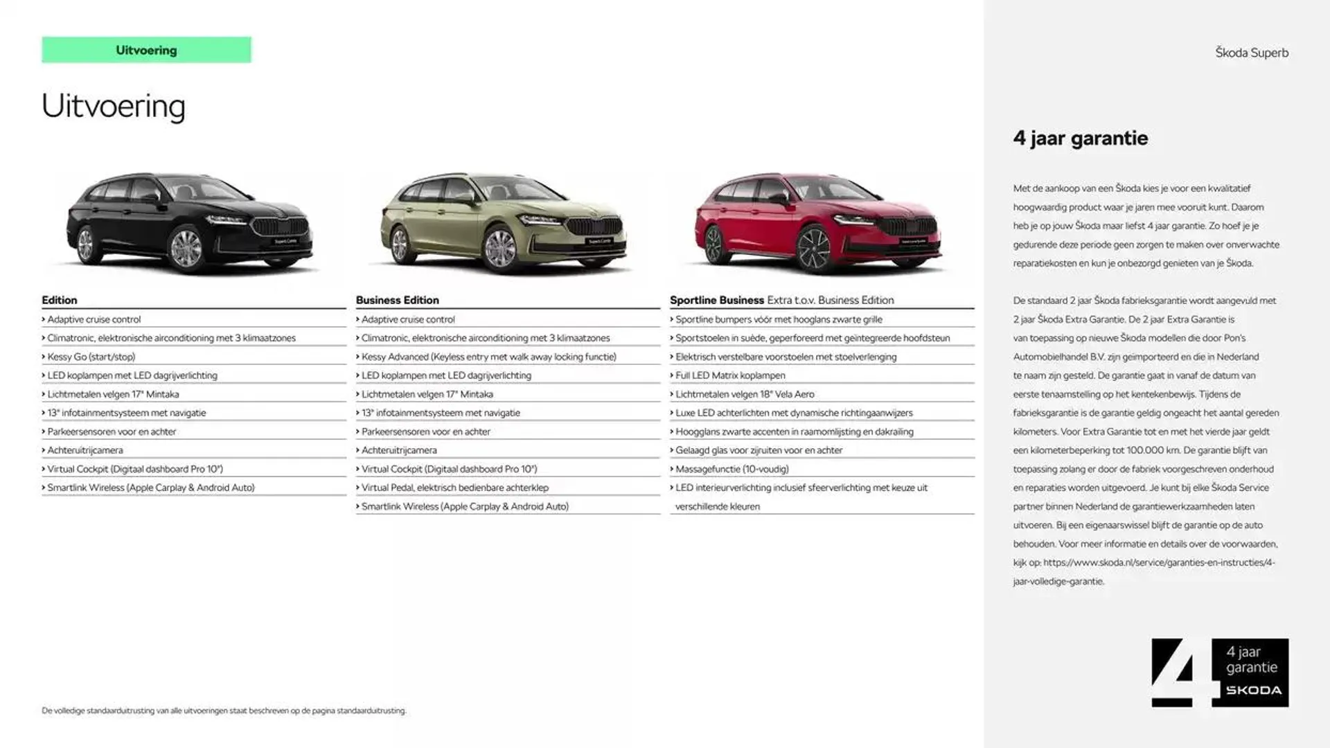 Škoda Superb (Combi) Prijslijst per 4 juli 2024 van 6 december tot 6 december 2025 - Folder pagina 3