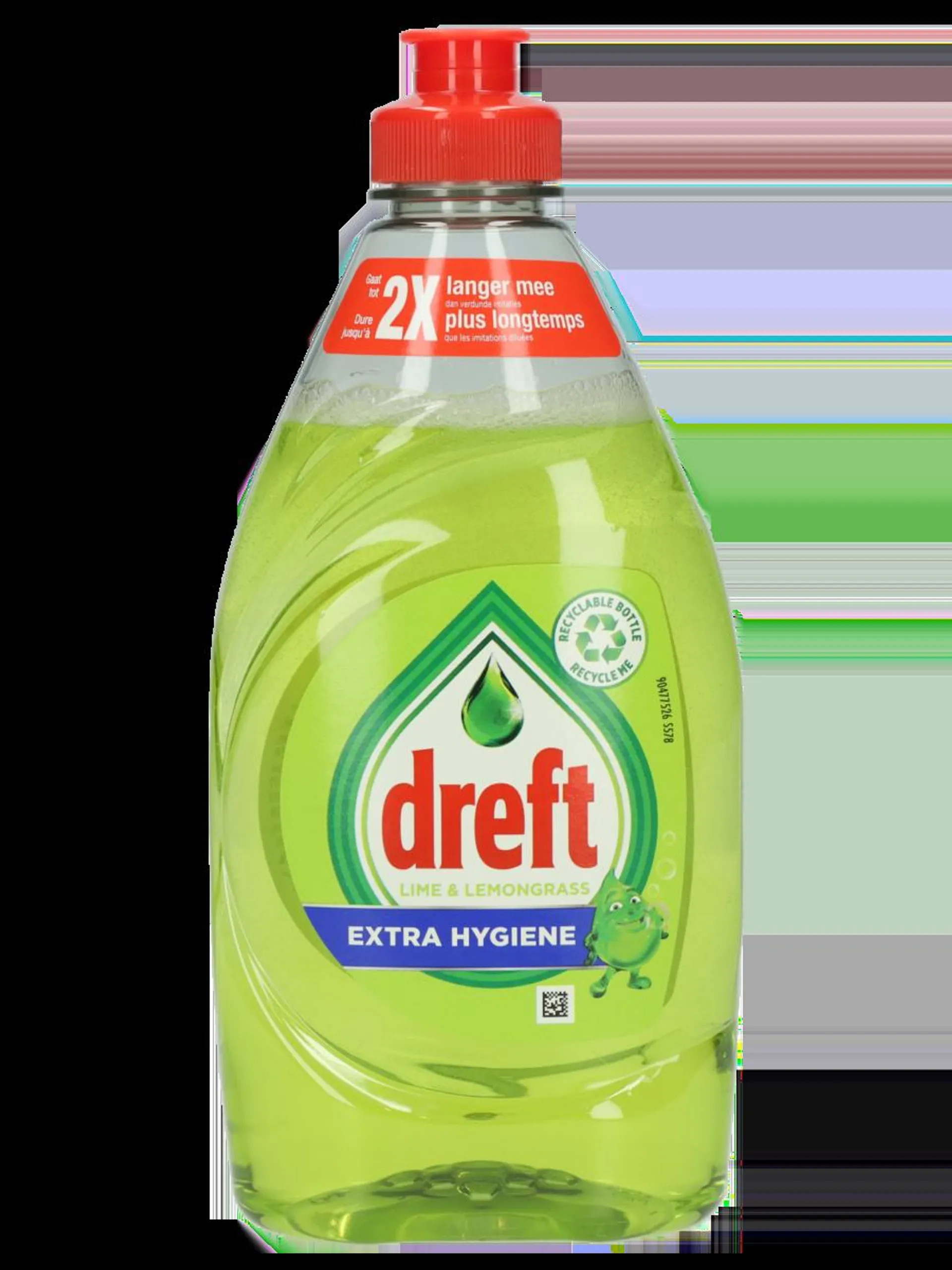 Dreft afwasmiddel extra hygiëne – lime & lemon