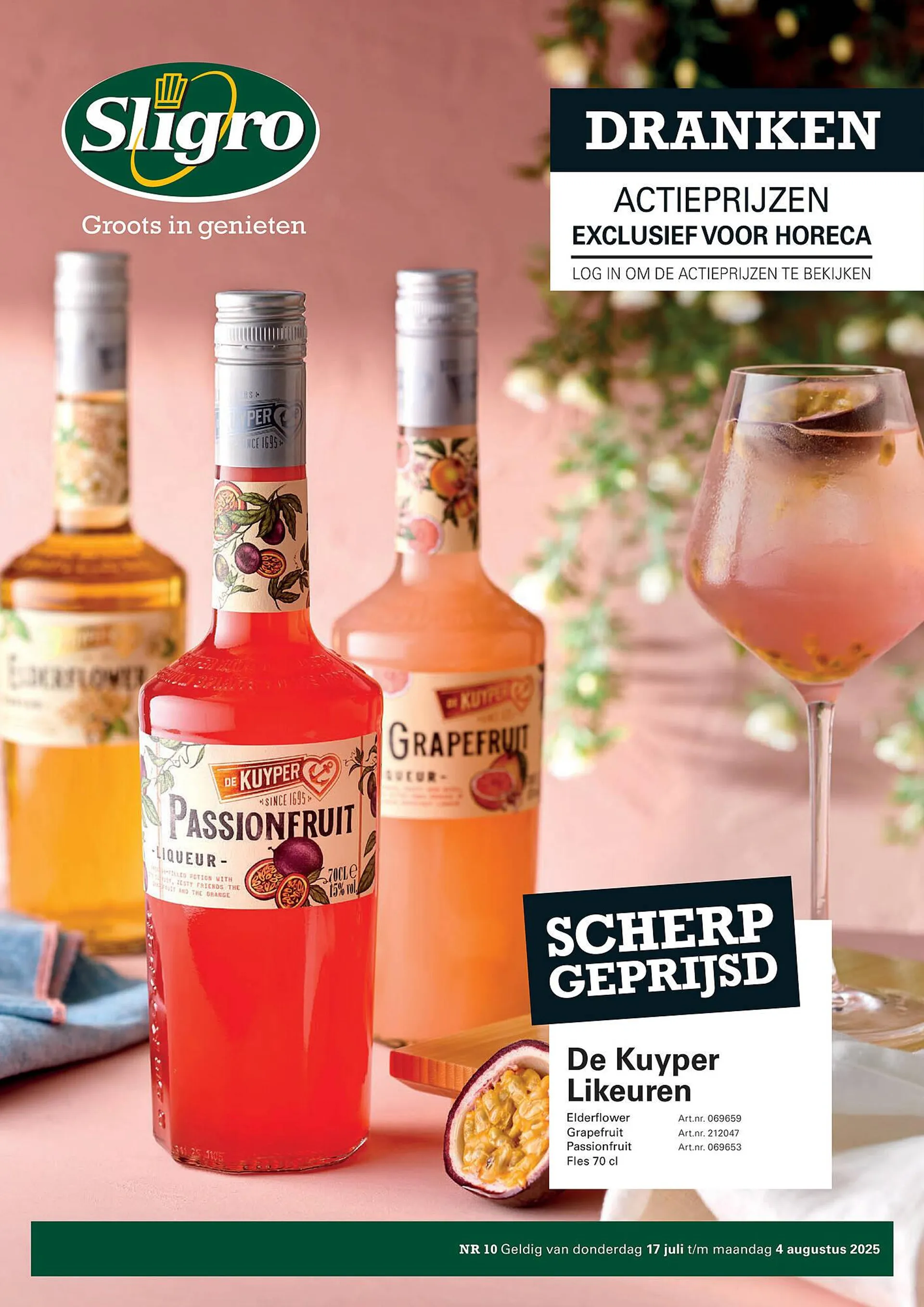 Sligro folder van 17 juli tot 4 augustus 2025 - Folder pagina 1