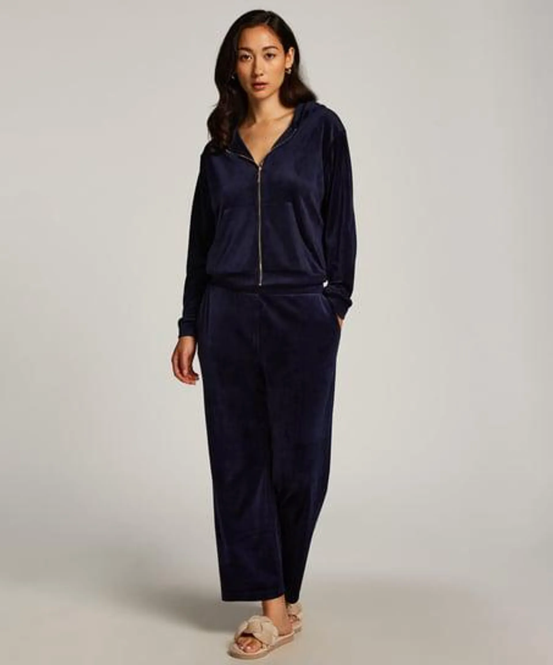 Velours pyjamabroek - Blauw
