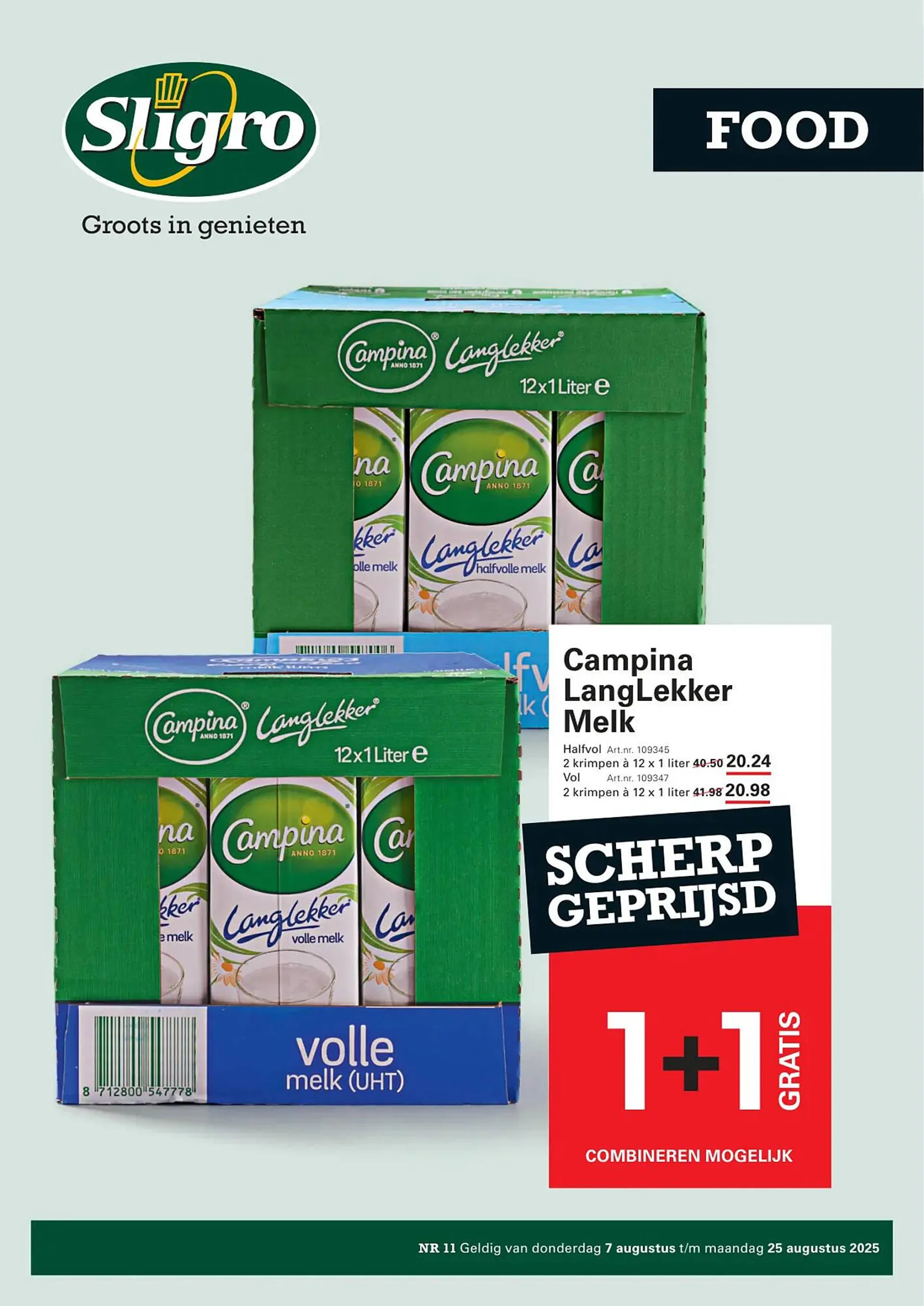 Sligro folder van 7 augustus tot 25 augustus 2025 - Folder pagina 1