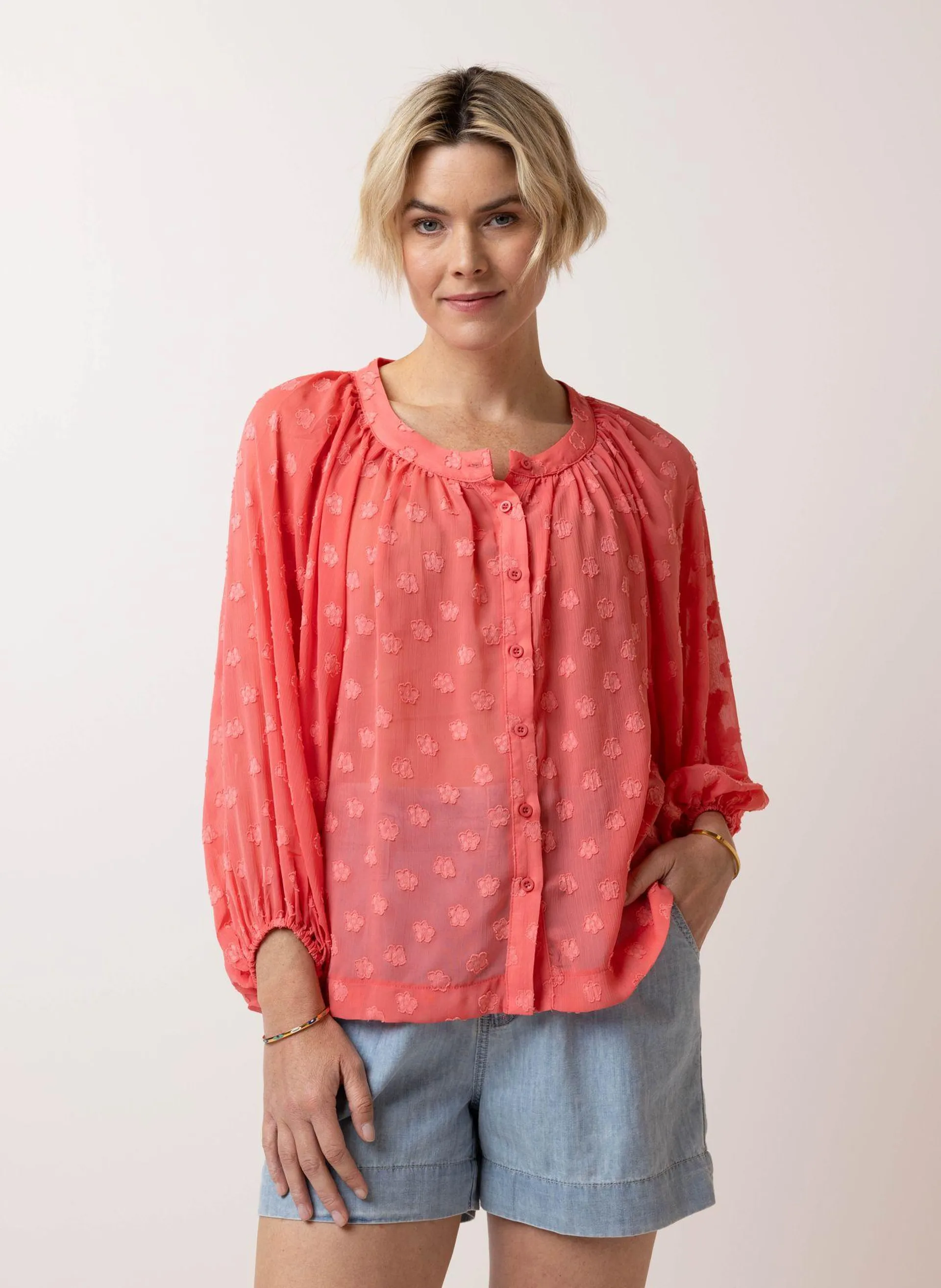 Roze blouse