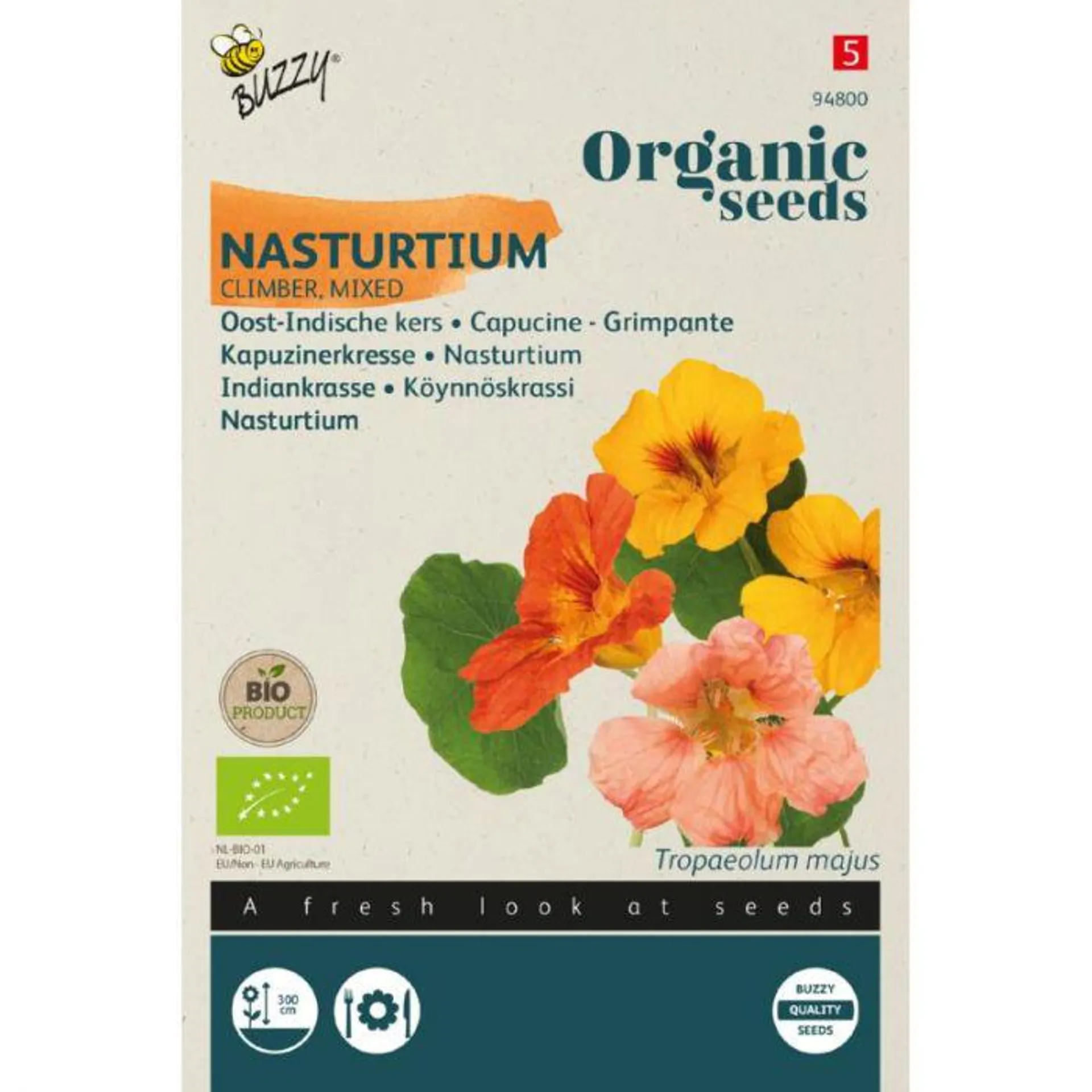 Oost-Indische Kers Organic Seeds (Bio)