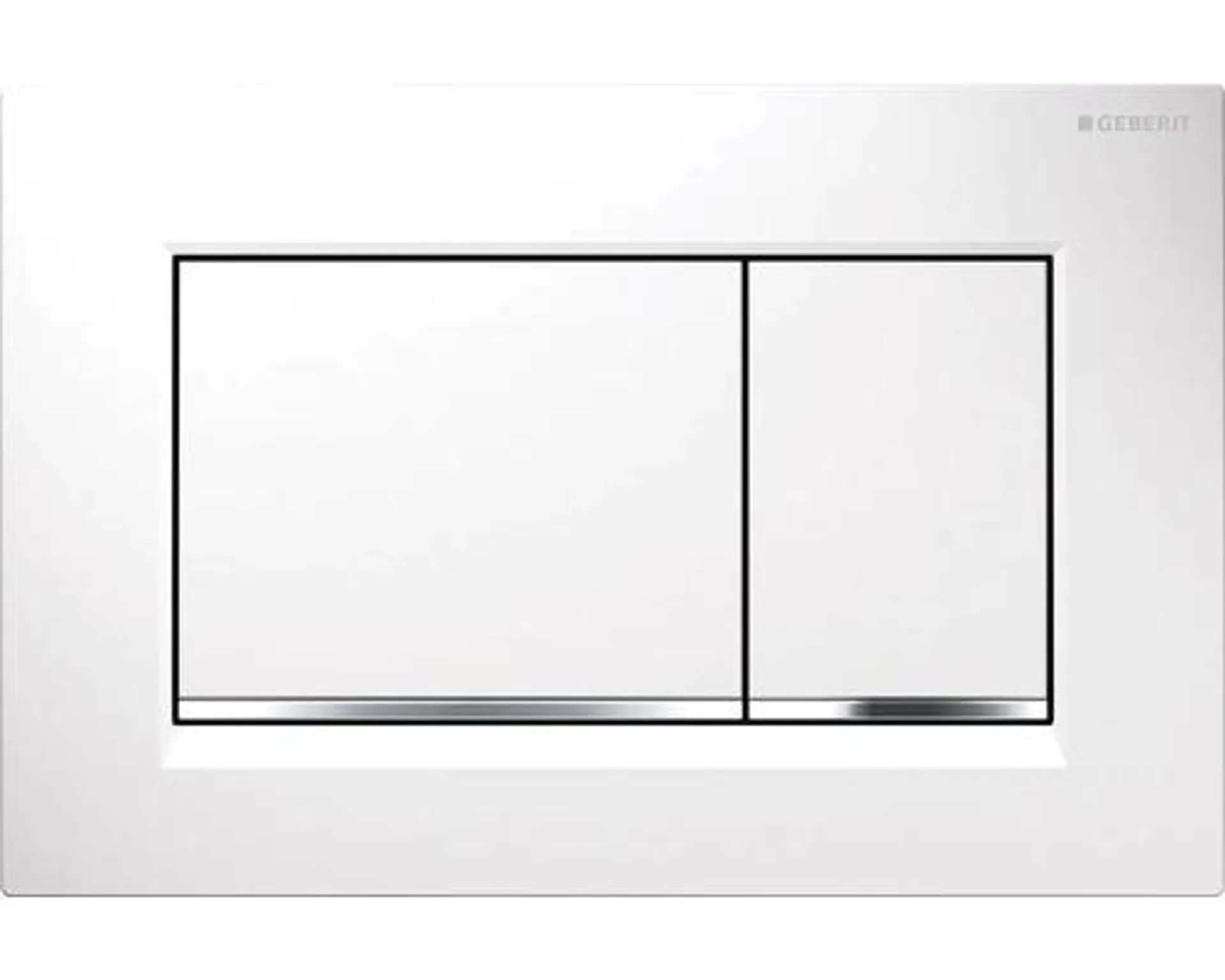 GEBERIT Bedieningsplaat Sigma30 wit/glans chroom 115.883.KJ.1