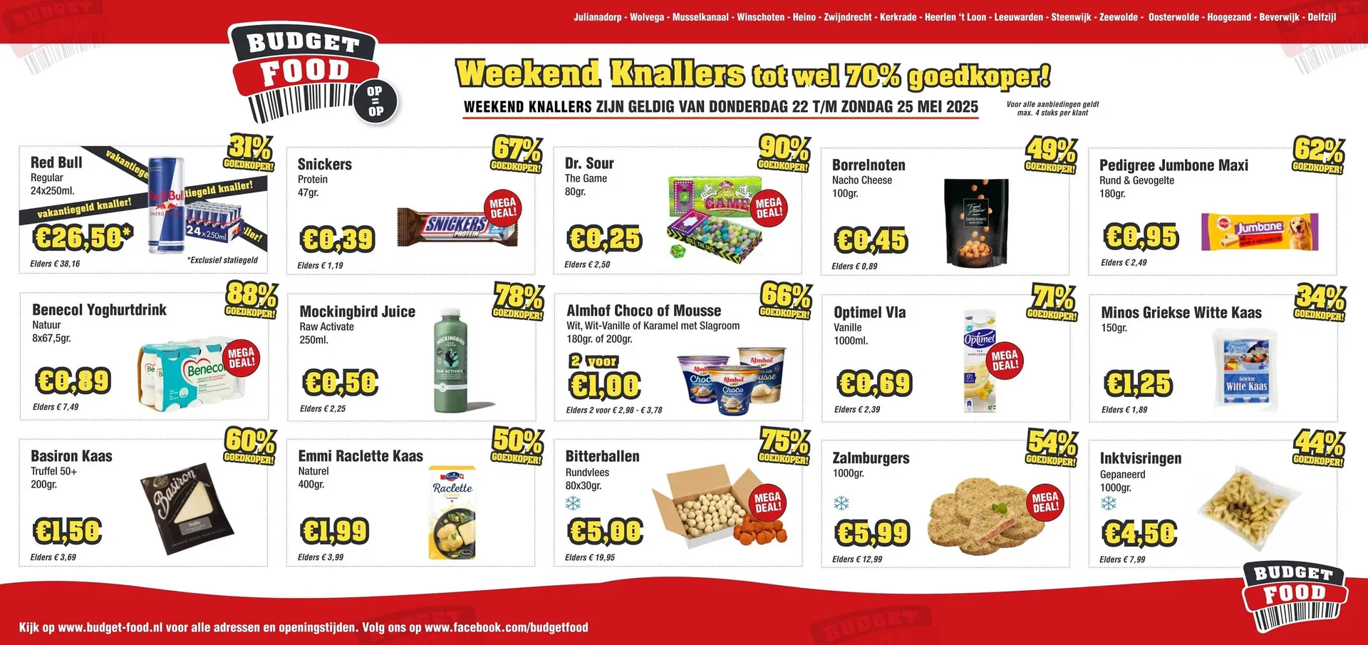 Budget Food folder van 22 mei tot 25 mei 2025 - Folder pagina 1