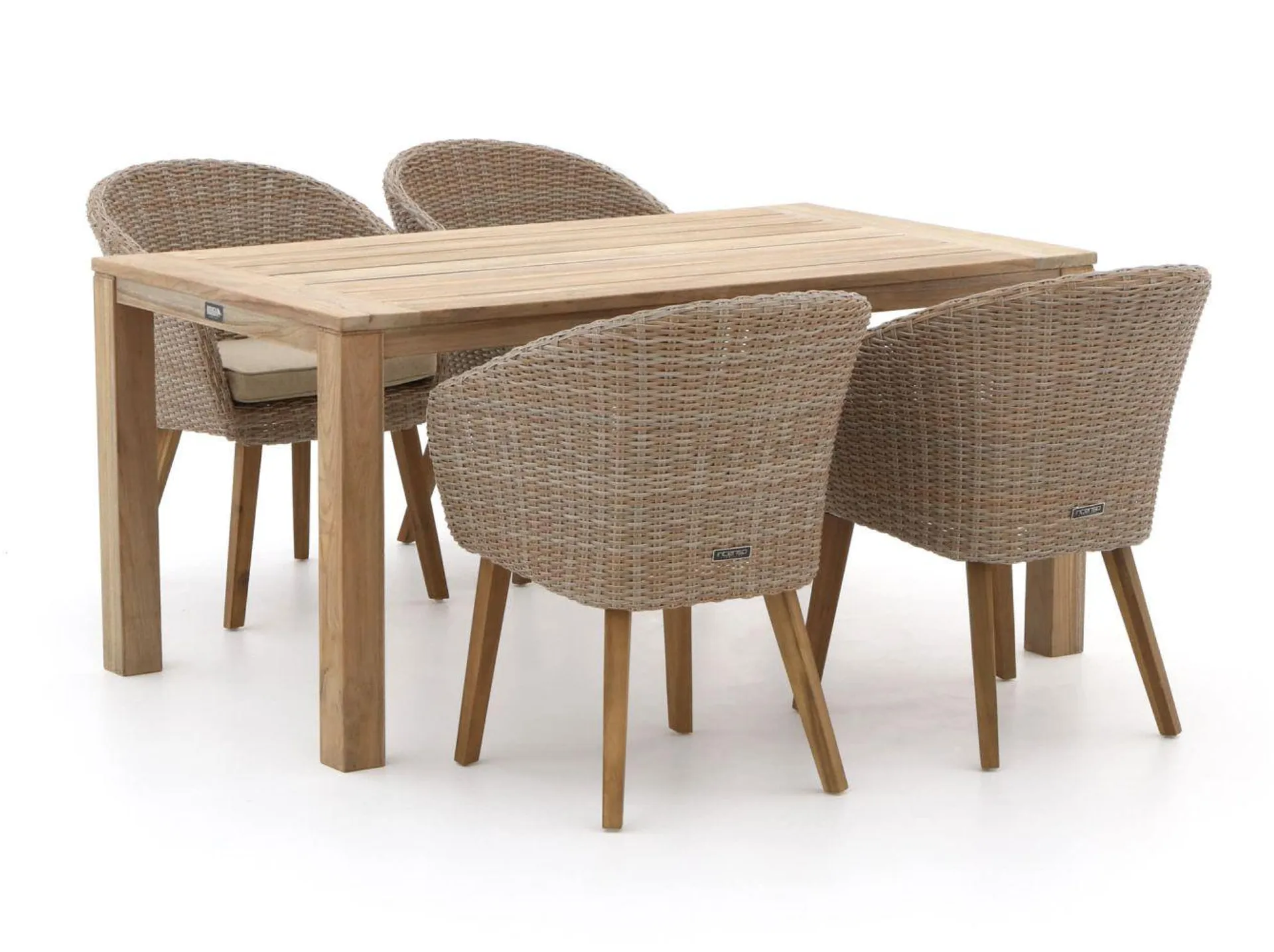 Intenso Tropea/ROUGH-S 160cm dining tuinset 5-delig