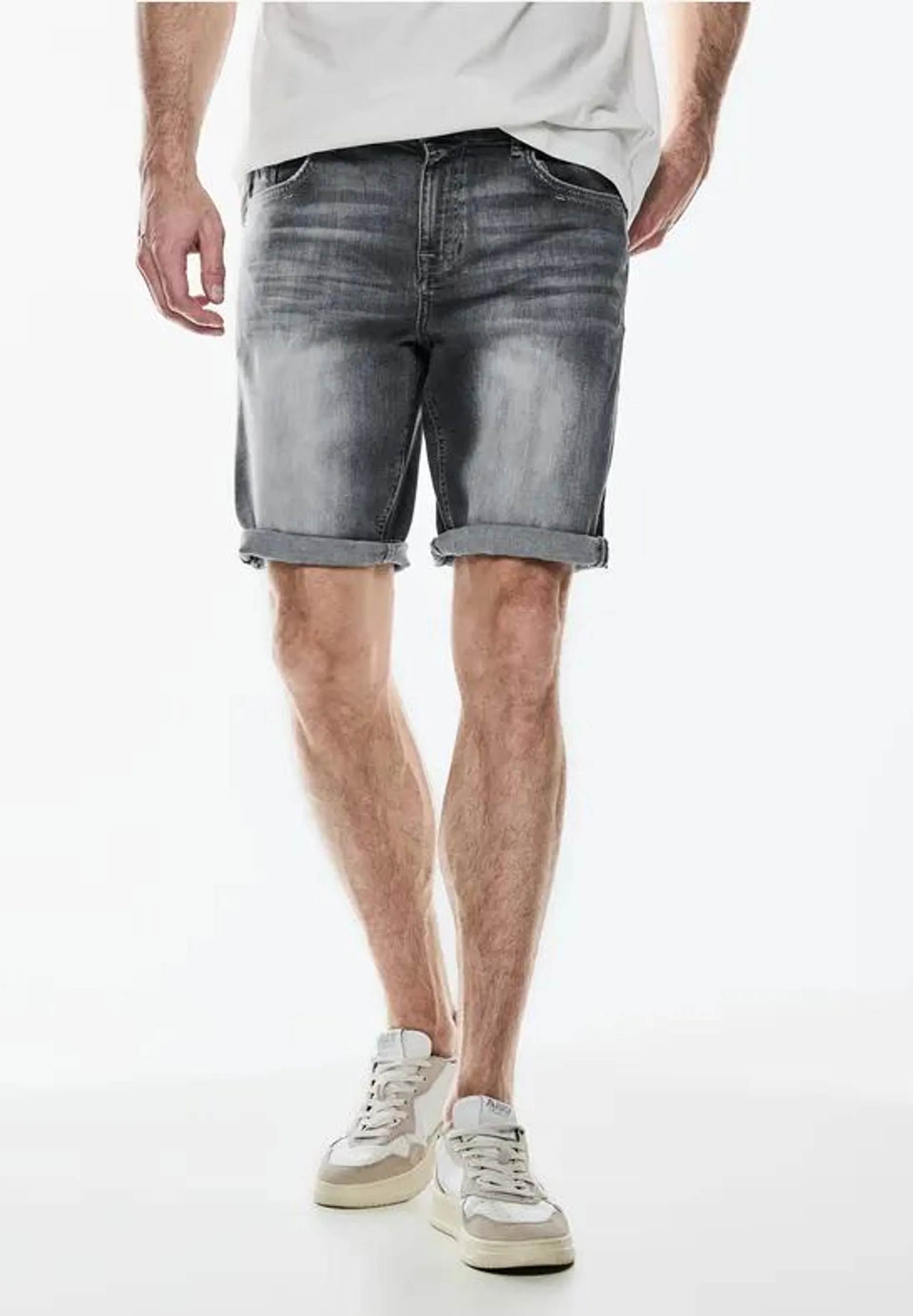 Elastische jeansshort