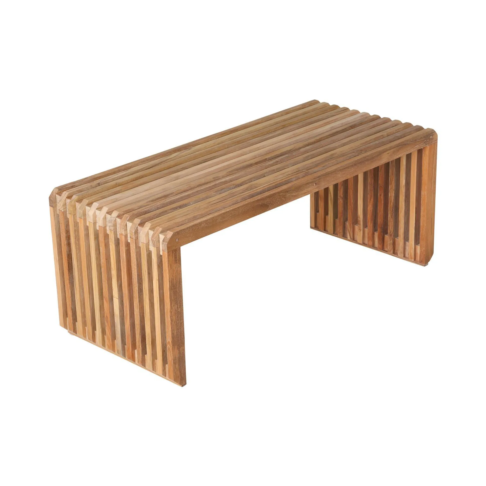 HKliving Slatted Bankje - Teak