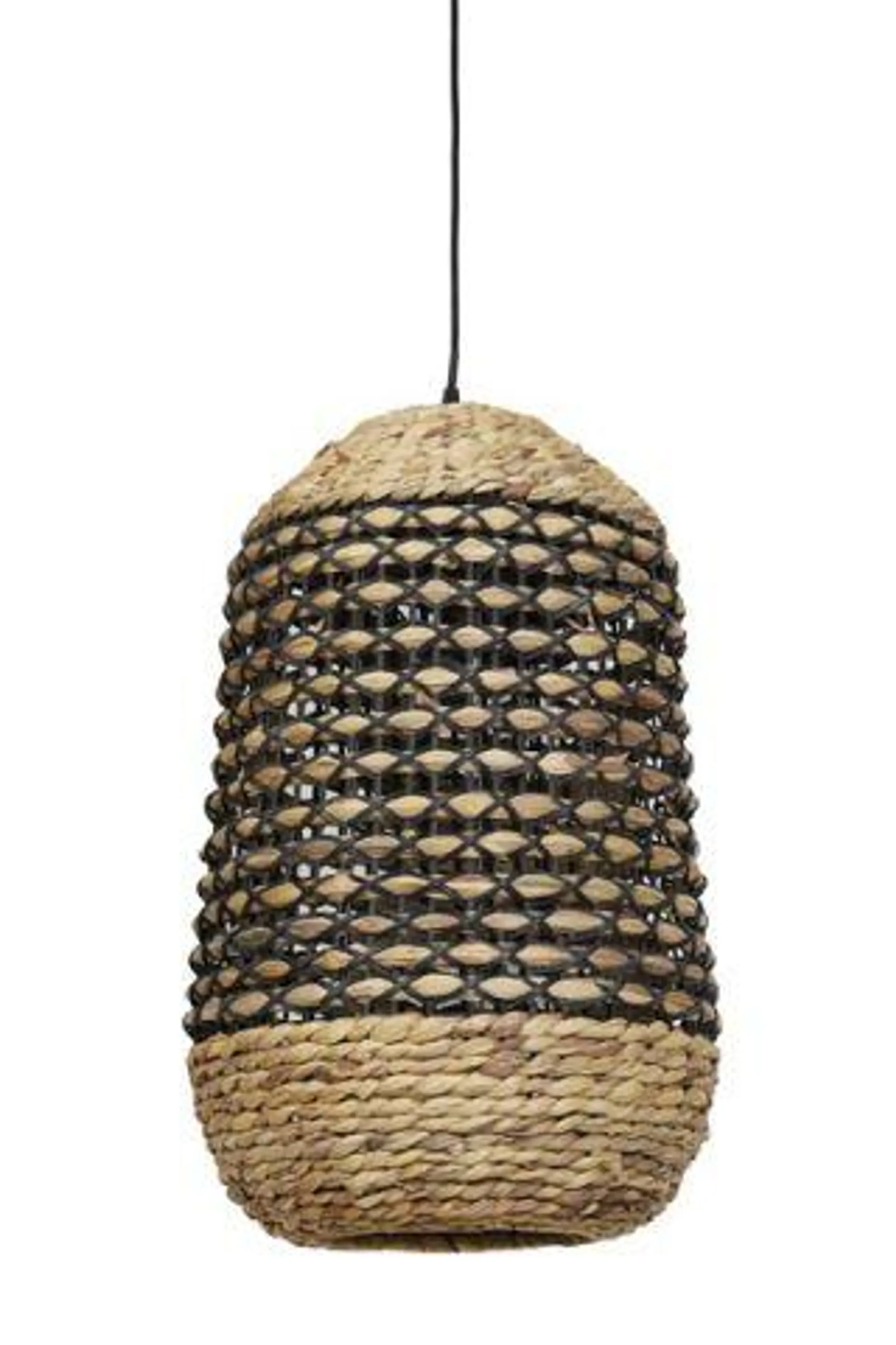 Hanglamp Capena naturel zwart 58x37,5 cm