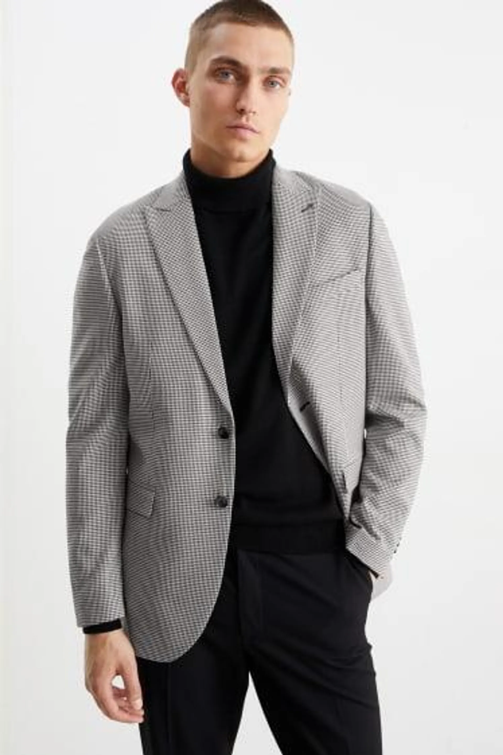 Mix-and-match tailored jacket - regular fit - flex - check