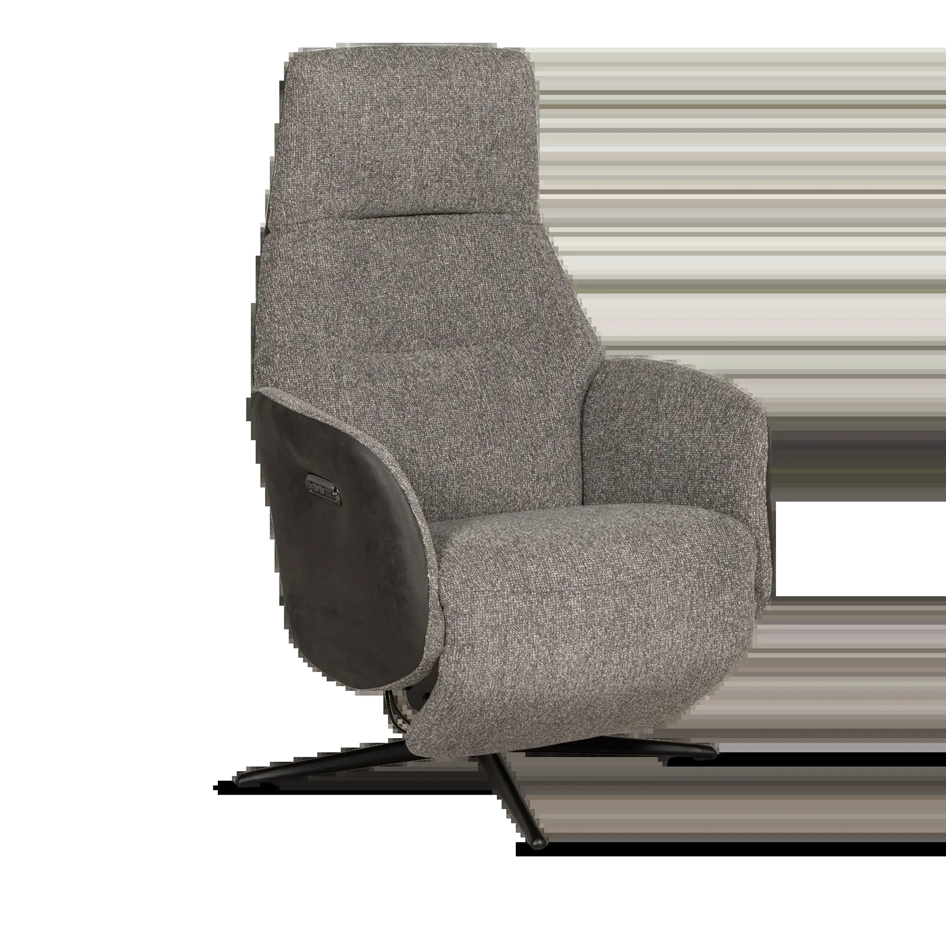 Relaxfauteuil Silence - Combi Bull Antraciet/Sneak Grey