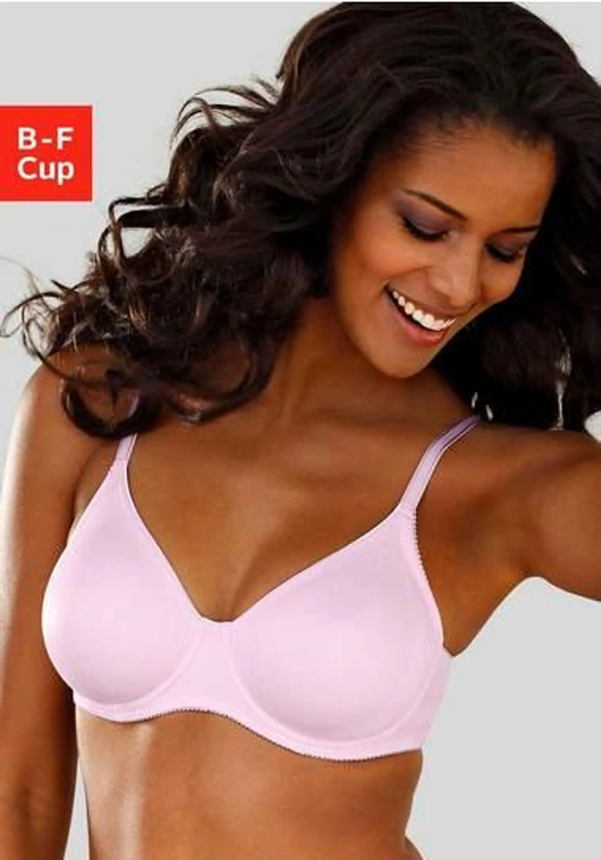 Lascana T-shirt-bh Perfect basic met beugel, zonder cups, basic dessous