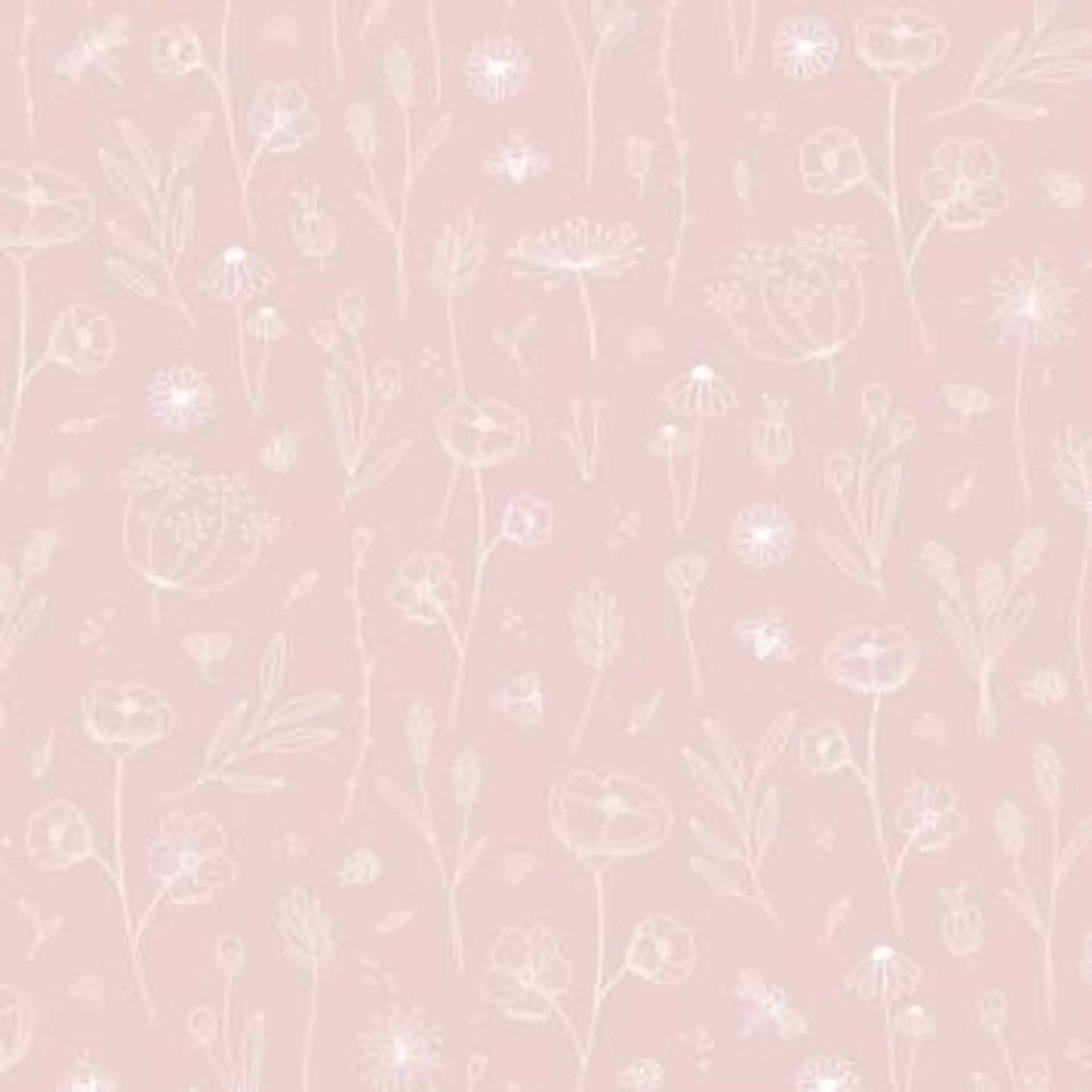 Vliesbehang Little Dutch Wild flowers Roze (dessin 861050)