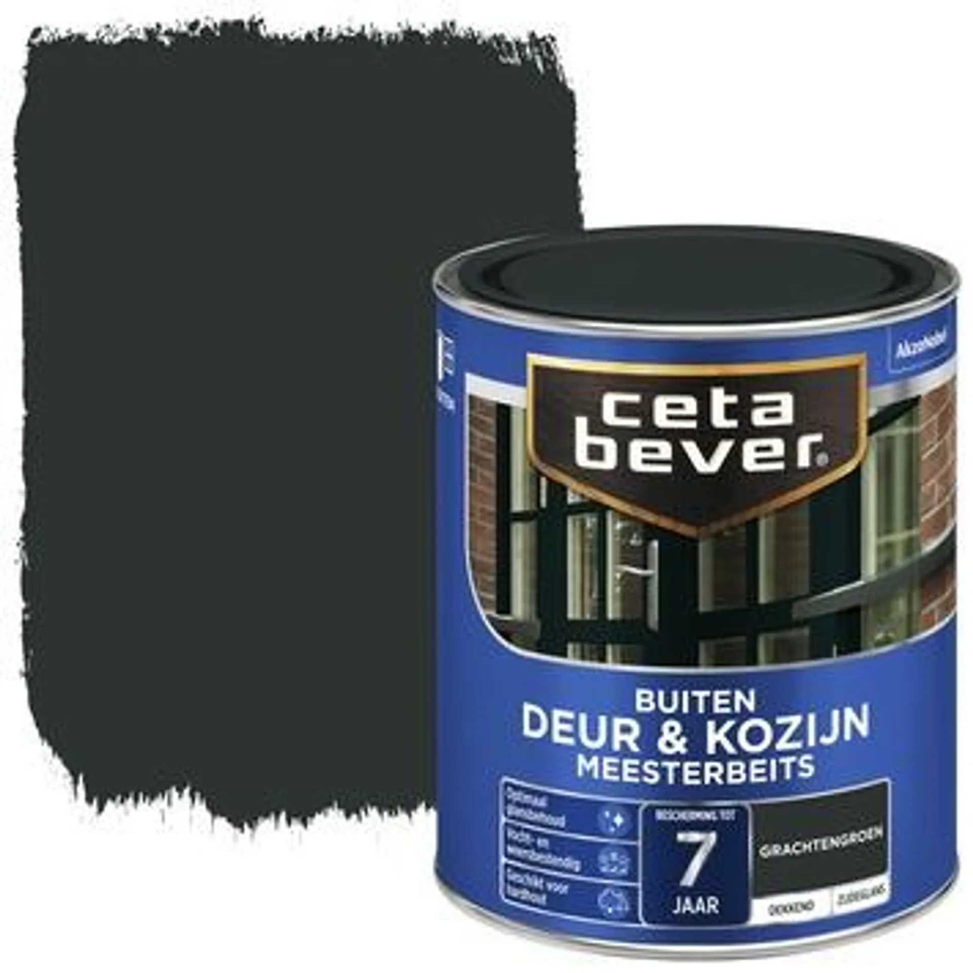 CetaBever Meesterbeits Deur & Kozijn dekkend zijdeglans grachtengroen 750 ml