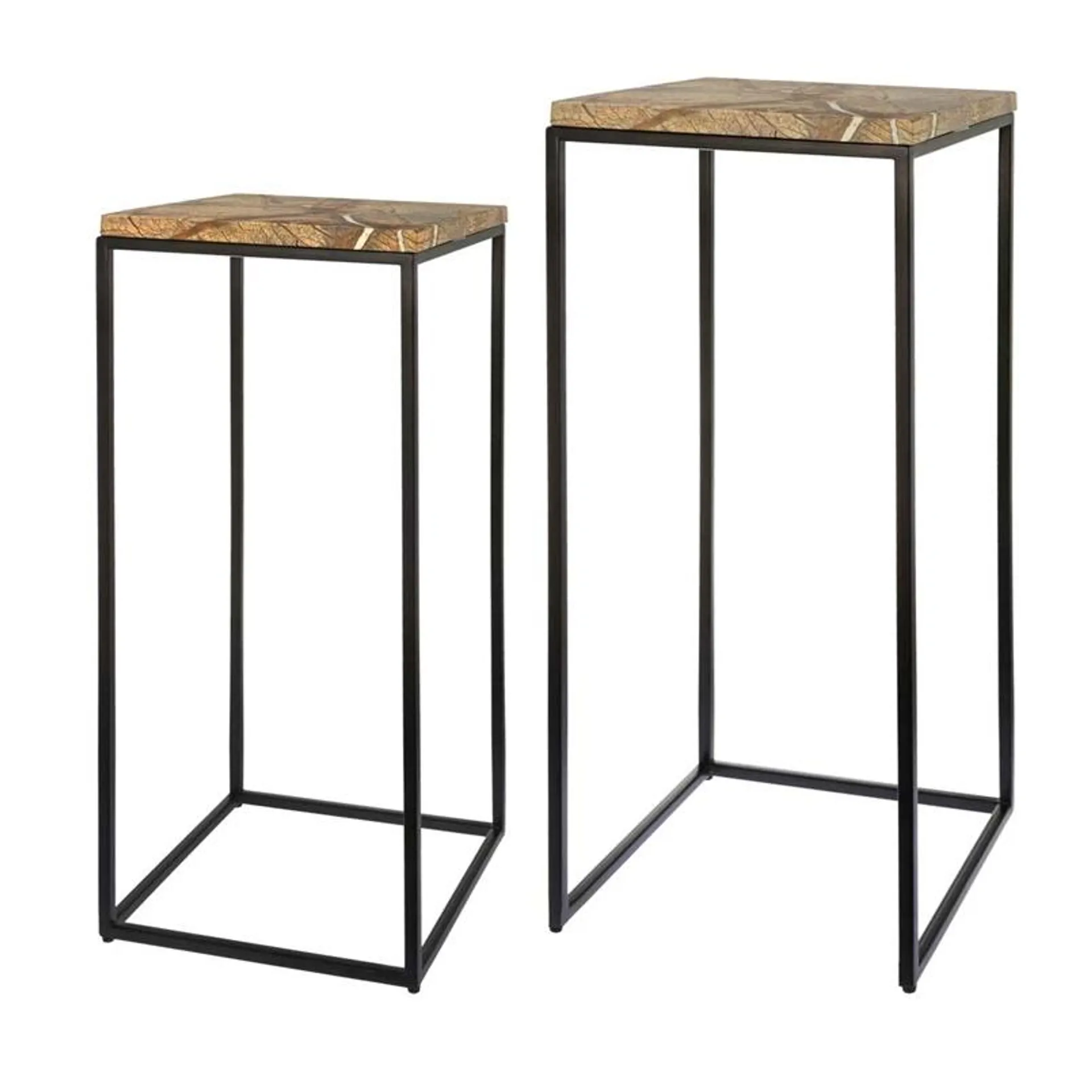 Bijzettafel Fre 75cm marmer - set van 2