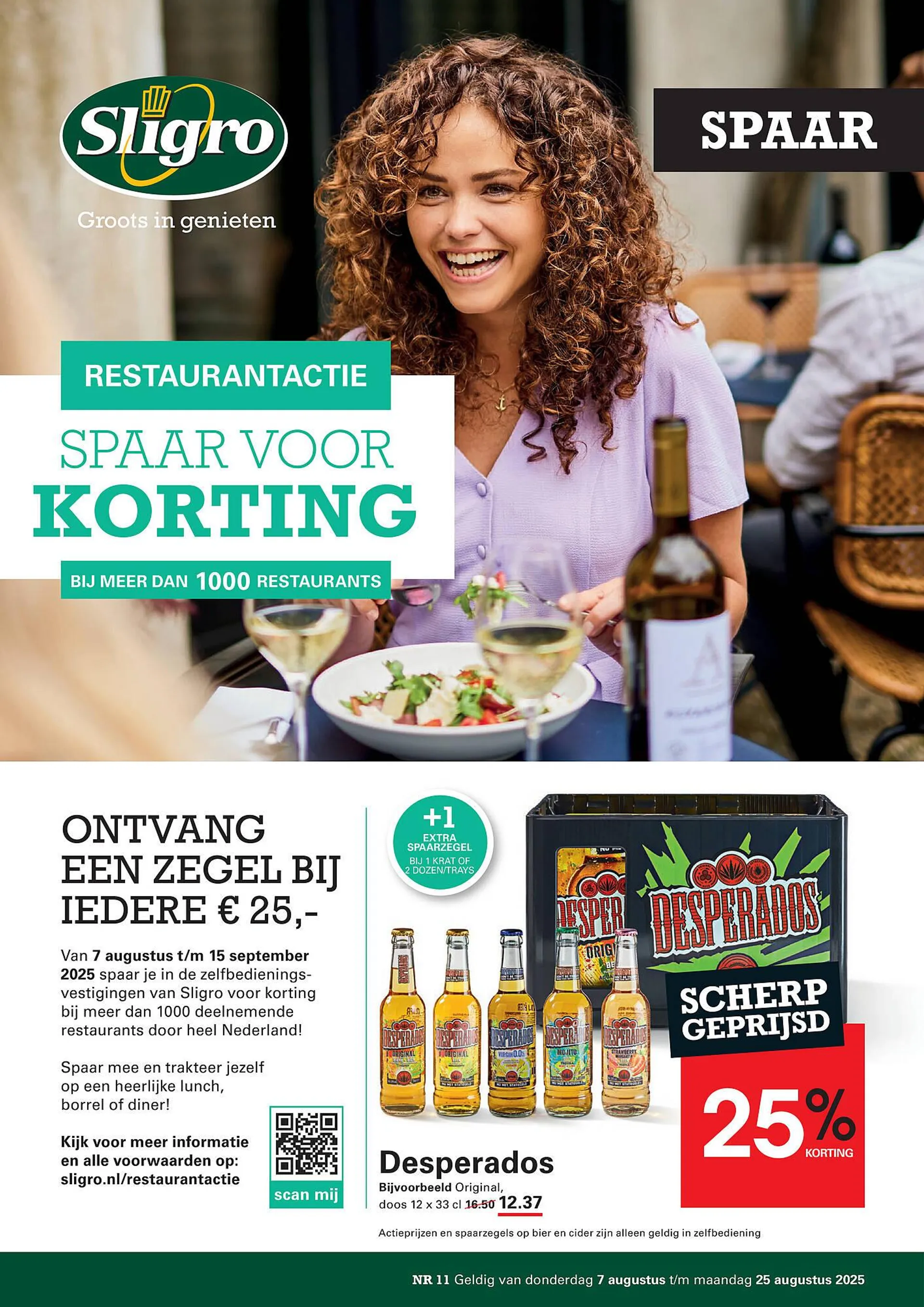 Sligro folder van 7 augustus tot 25 augustus 2025 - Folder pagina 1