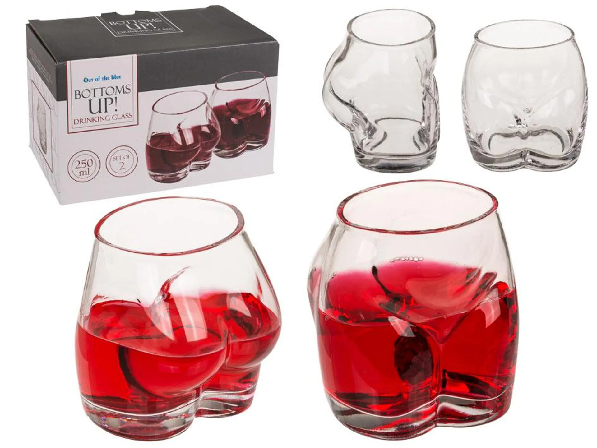 Bottoms Up Drinkglas (Set Van 2)