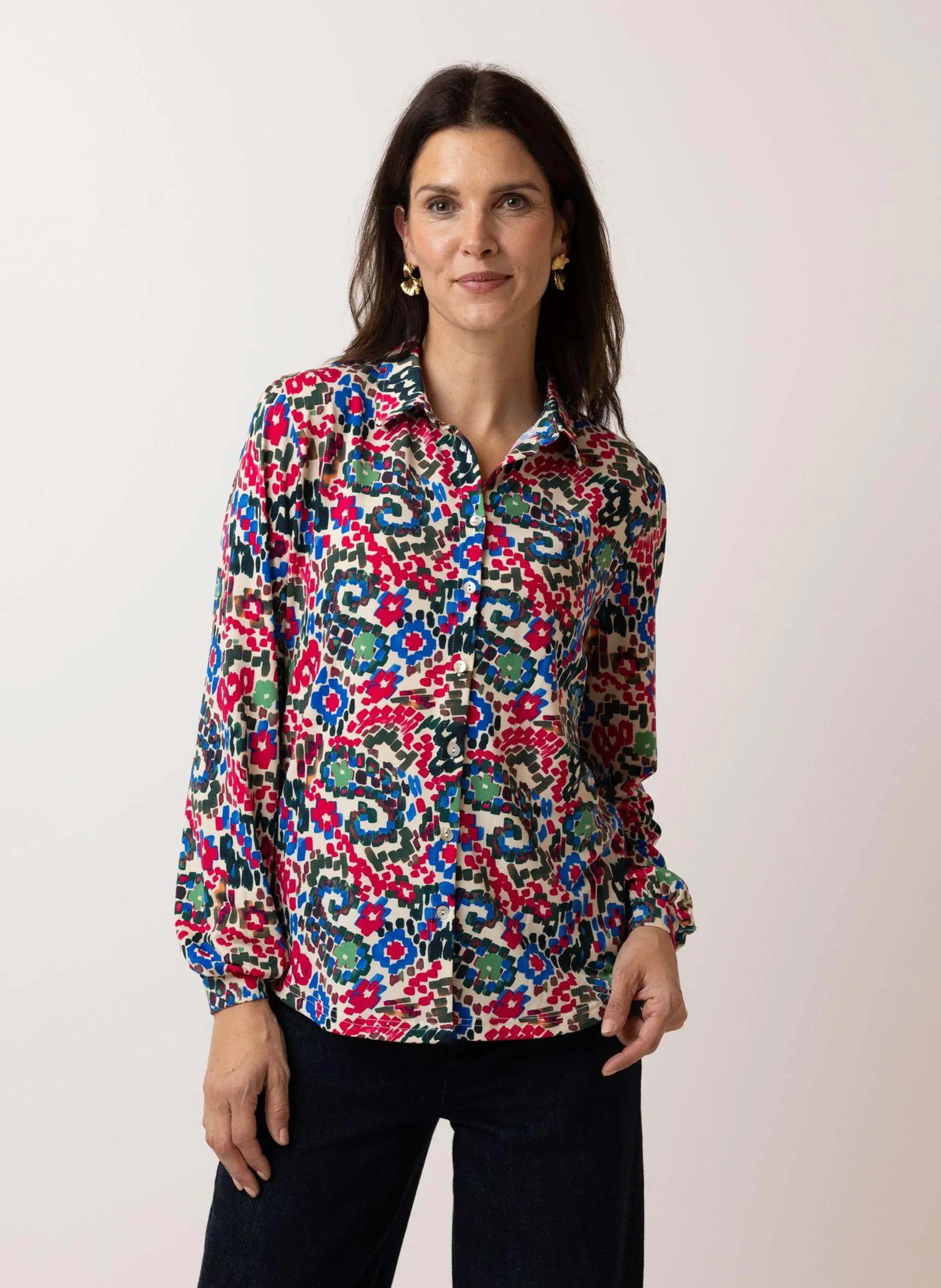 Meerkleurige blouse