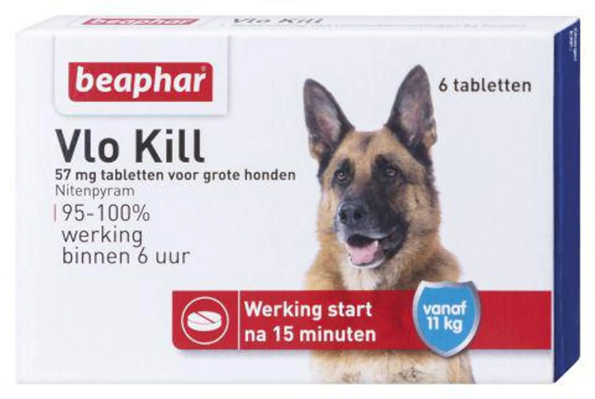 Beaphar Vlo Kill+ Hond >11 kg - Vlooienmiddel - 6 stuks