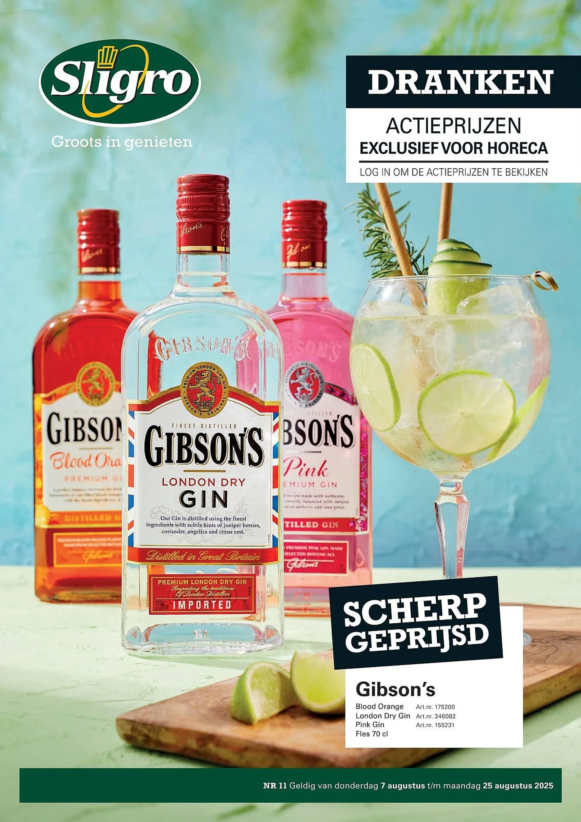 Sligro folder van 7 augustus tot 25 augustus 2025 - Folder pagina 1