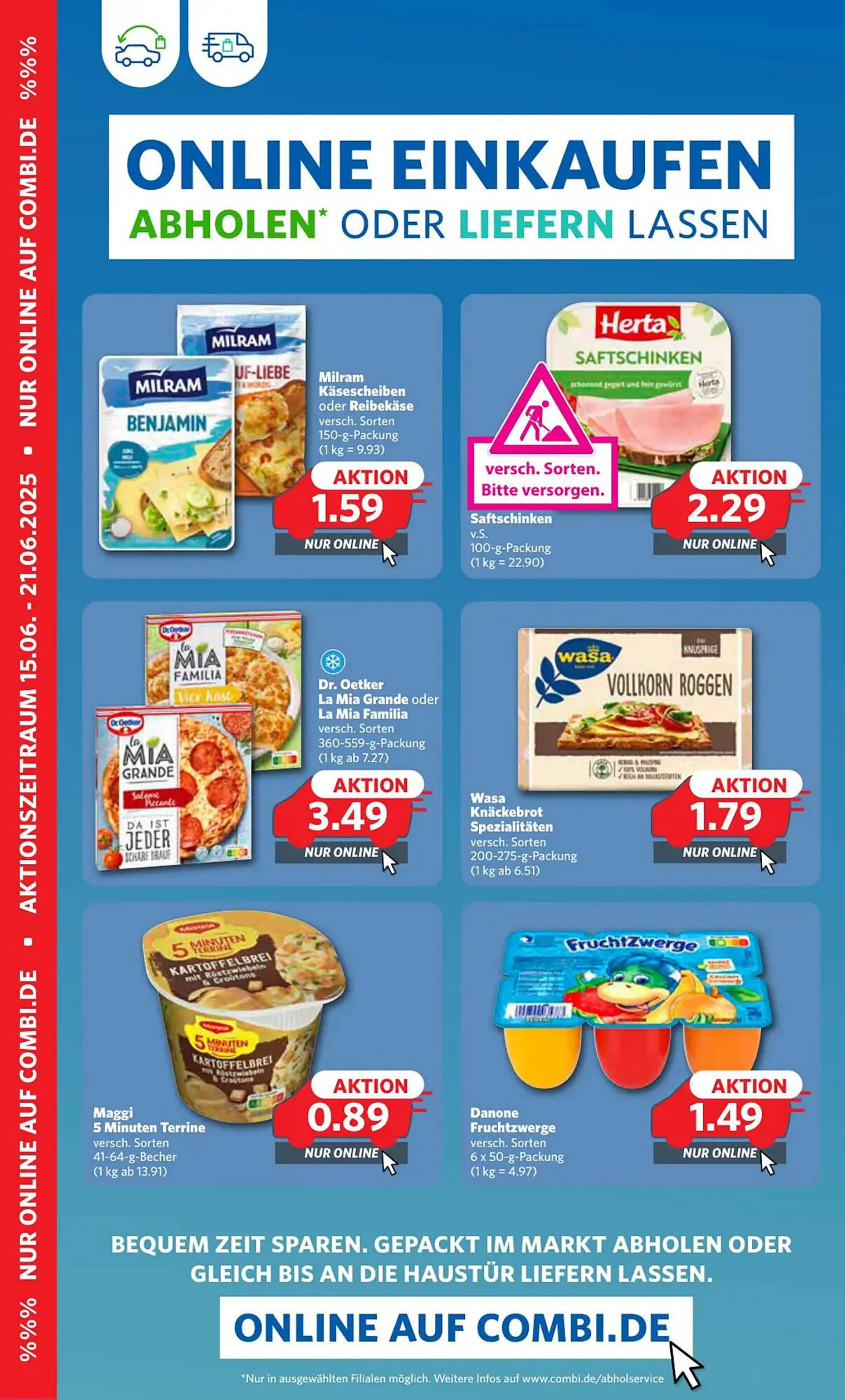 Combi Markt DE folder van 15 juni tot 21 juni 2025 - Folder pagina 1
