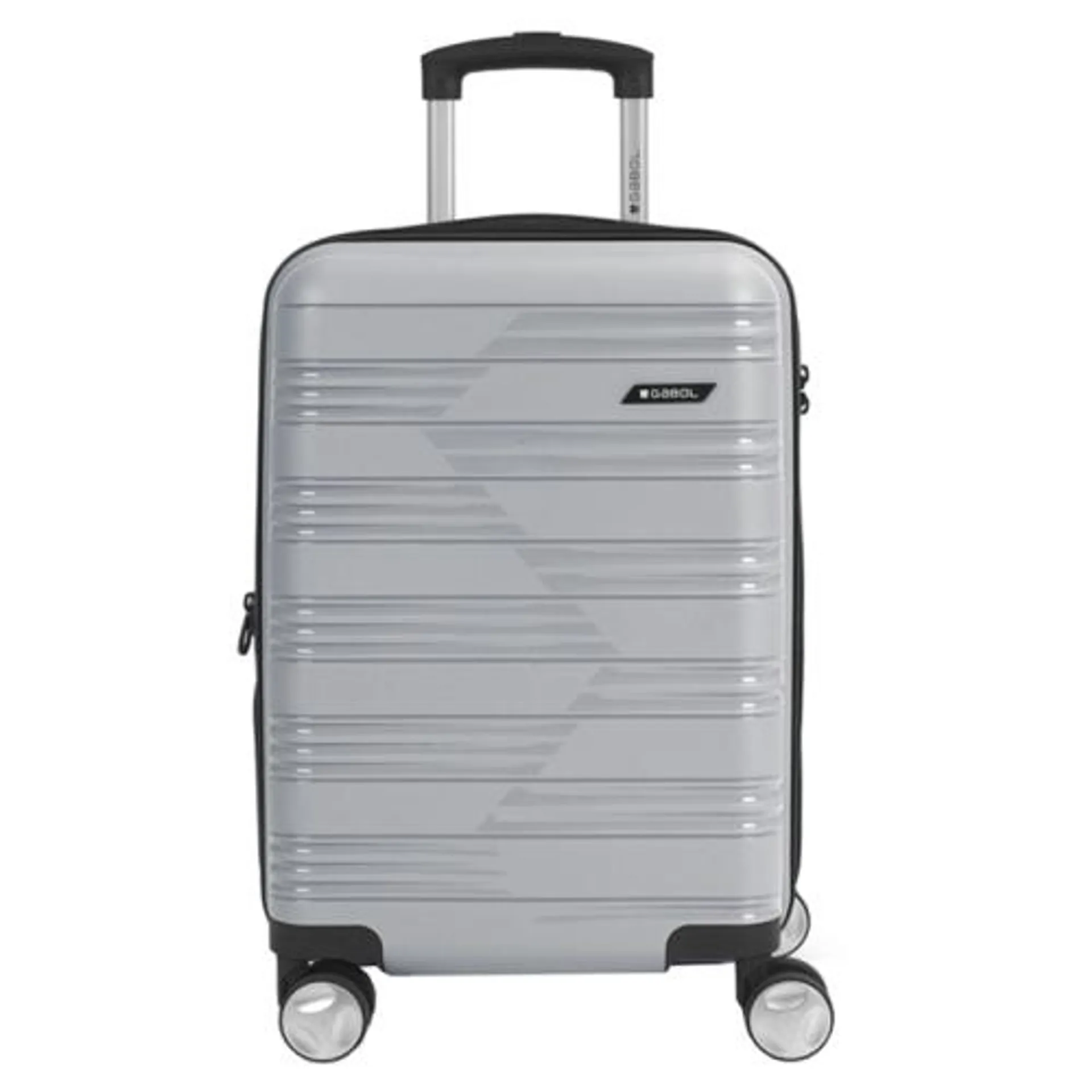 Harde Handbagage Koffer / Trolley / Reiskoffer 55x35x21 cm Advance Zilver