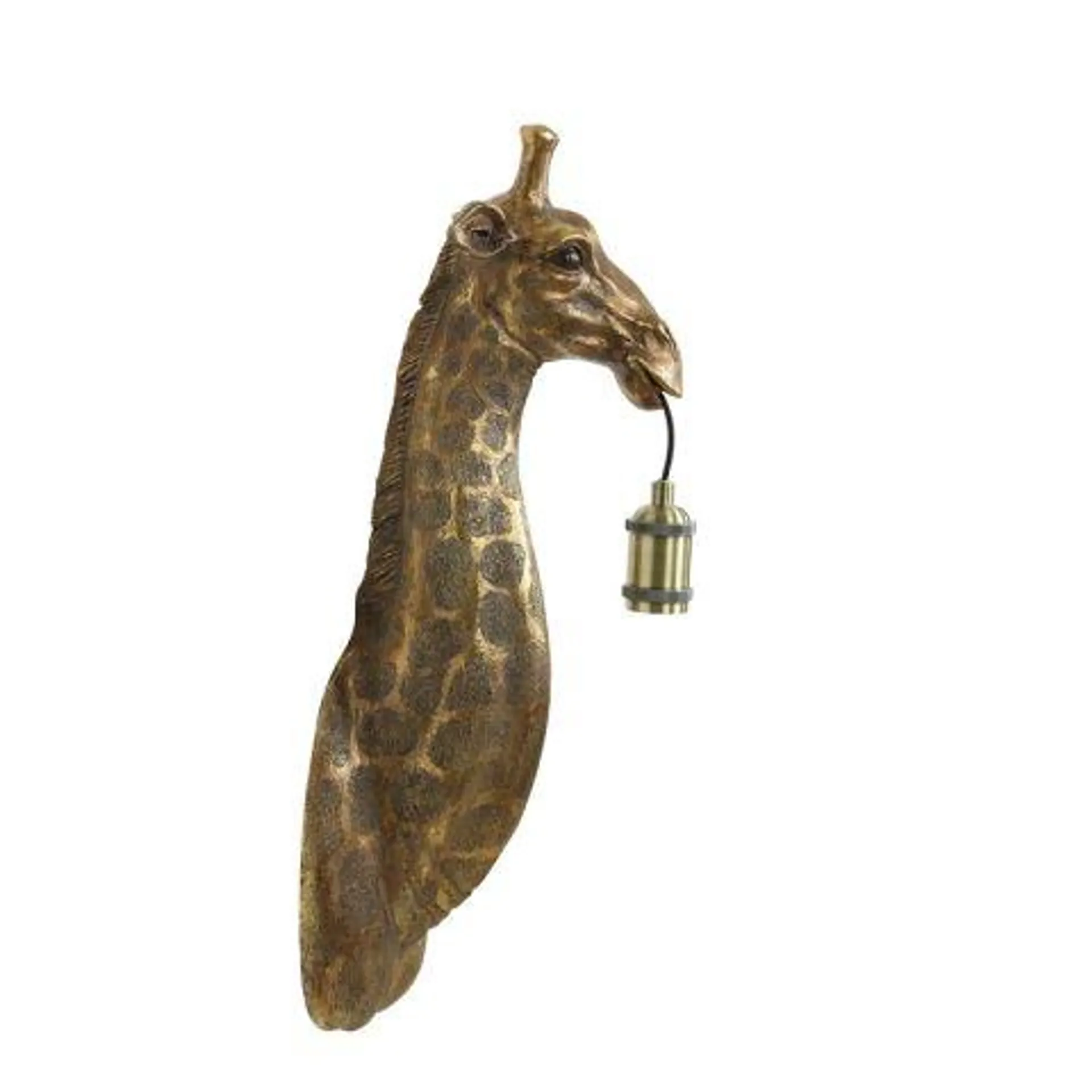 Wandlamp Mozzi giraffe antiek brons