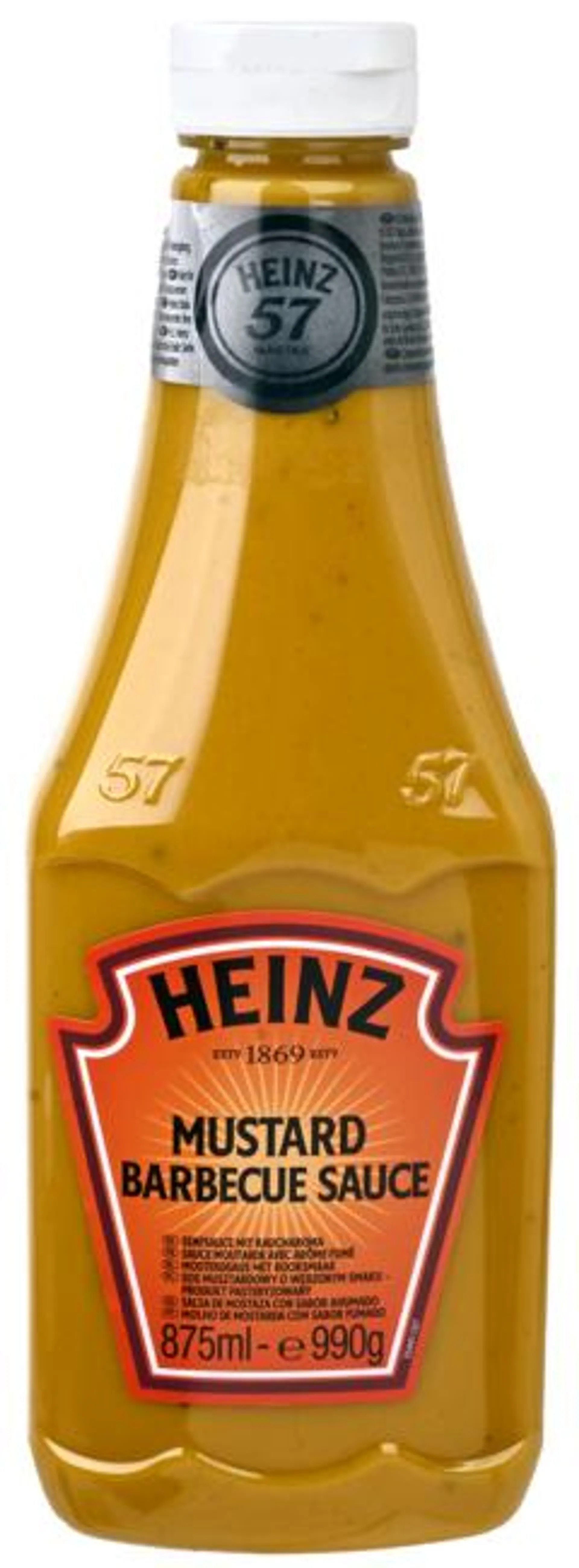 2 Flessen Heinz Mosterd BBQ-saus 875ml