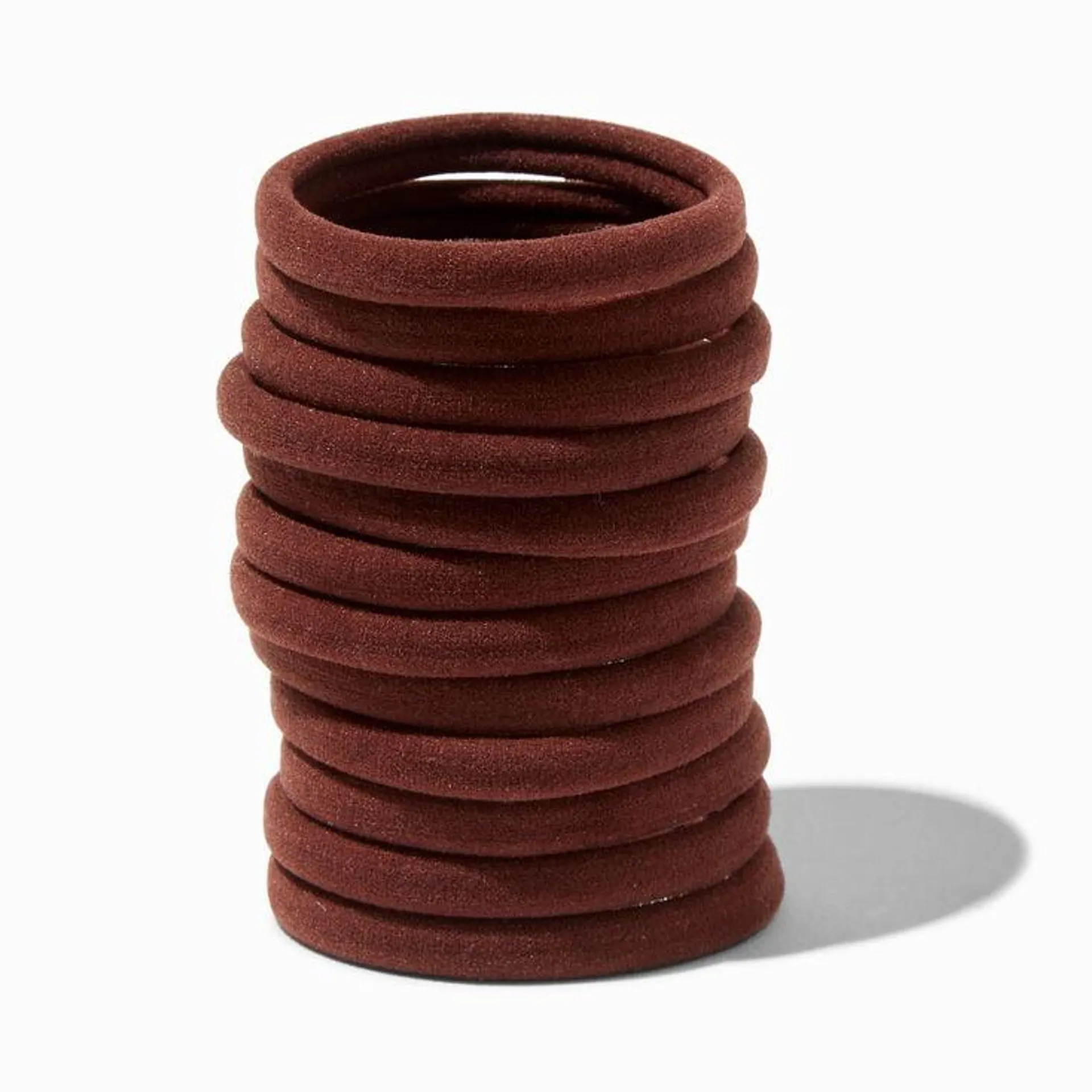 Brown Rolled Hair Ties - 12 Pack