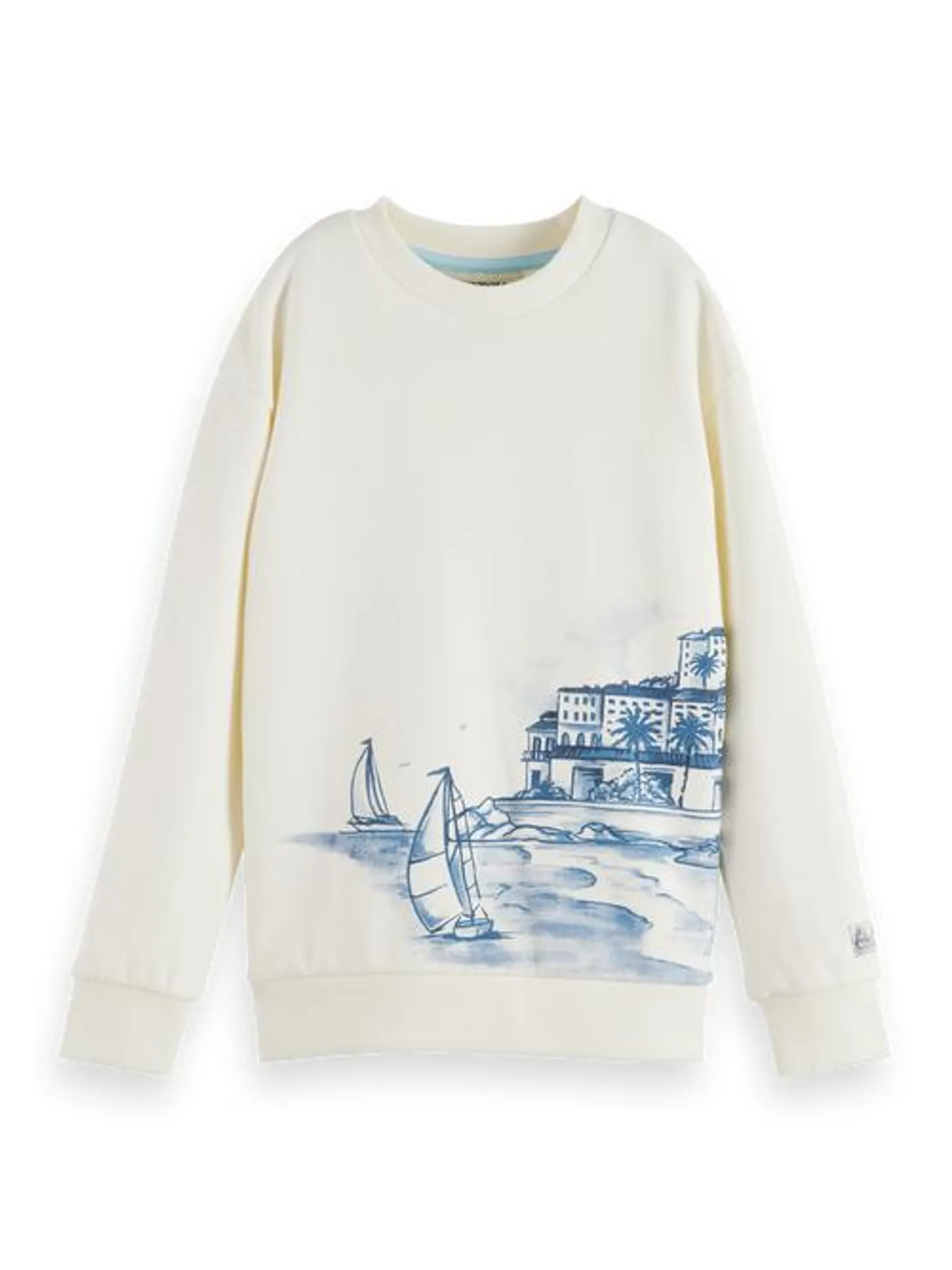 Relaxed-fit placed artwork sweatshirt