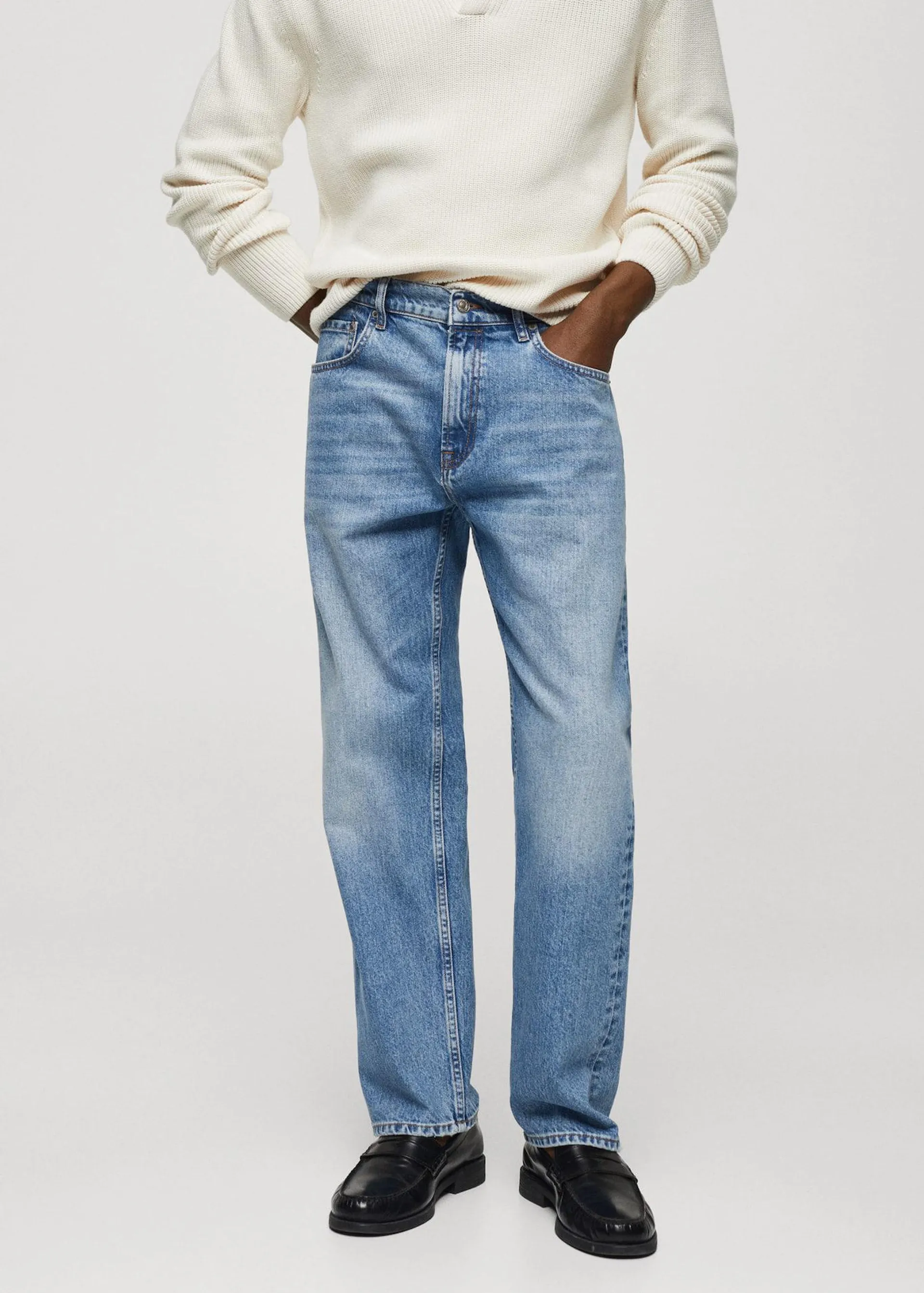 Regular-fit jeans met medium wassing