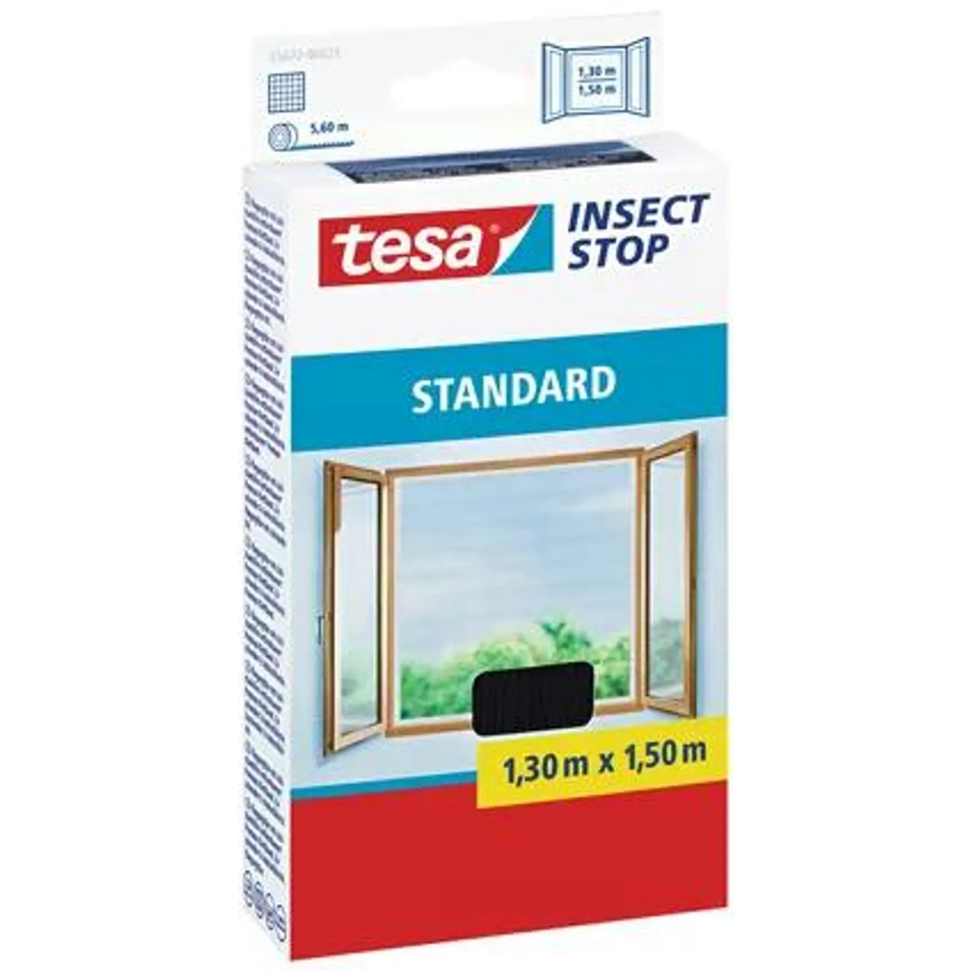 Tesa Insect Stop Standard raamhor zwart 1,5x1,3m