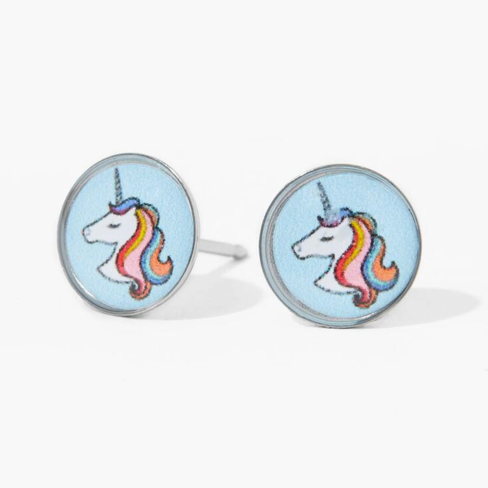 Claire's Exclusive Unicorn Studs with Stainless Steel Posts Ear Piercing Kit with Ear Care Solution