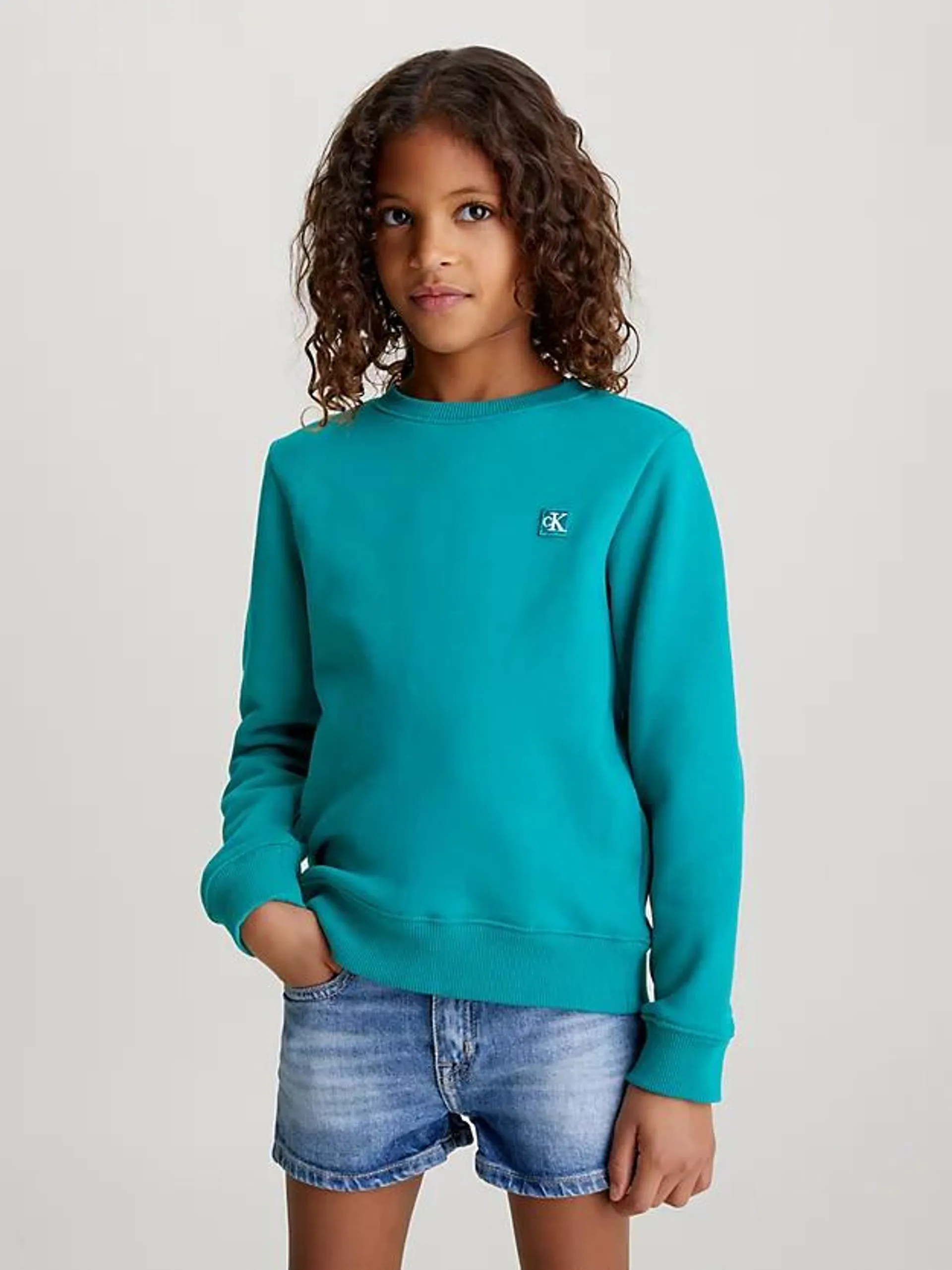 Monogram badstoffen sweatshirt voor kids