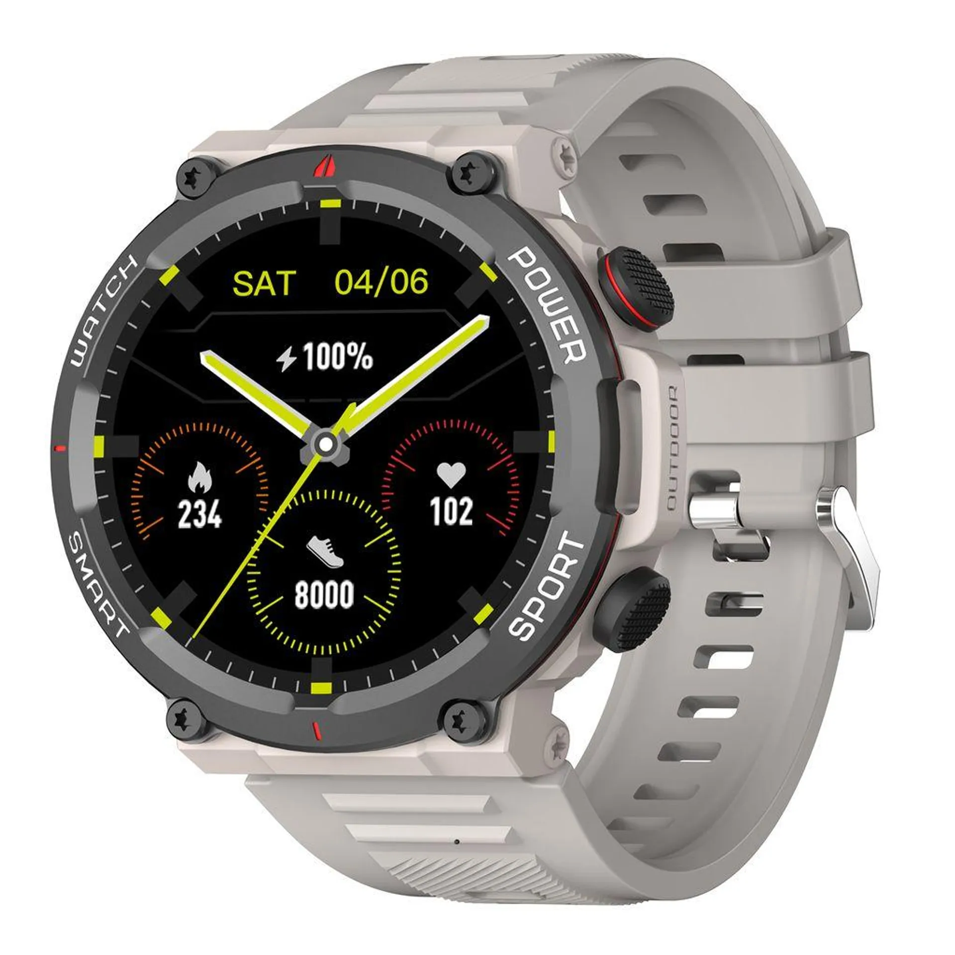 Blackview W50 Smartwatch 1,39 Zoll für Damen Herren, Wasserdicht, mehrsprache, Pulsuhr und Fitness Tracker, Fitnessuhr für Android IOS, Weiß