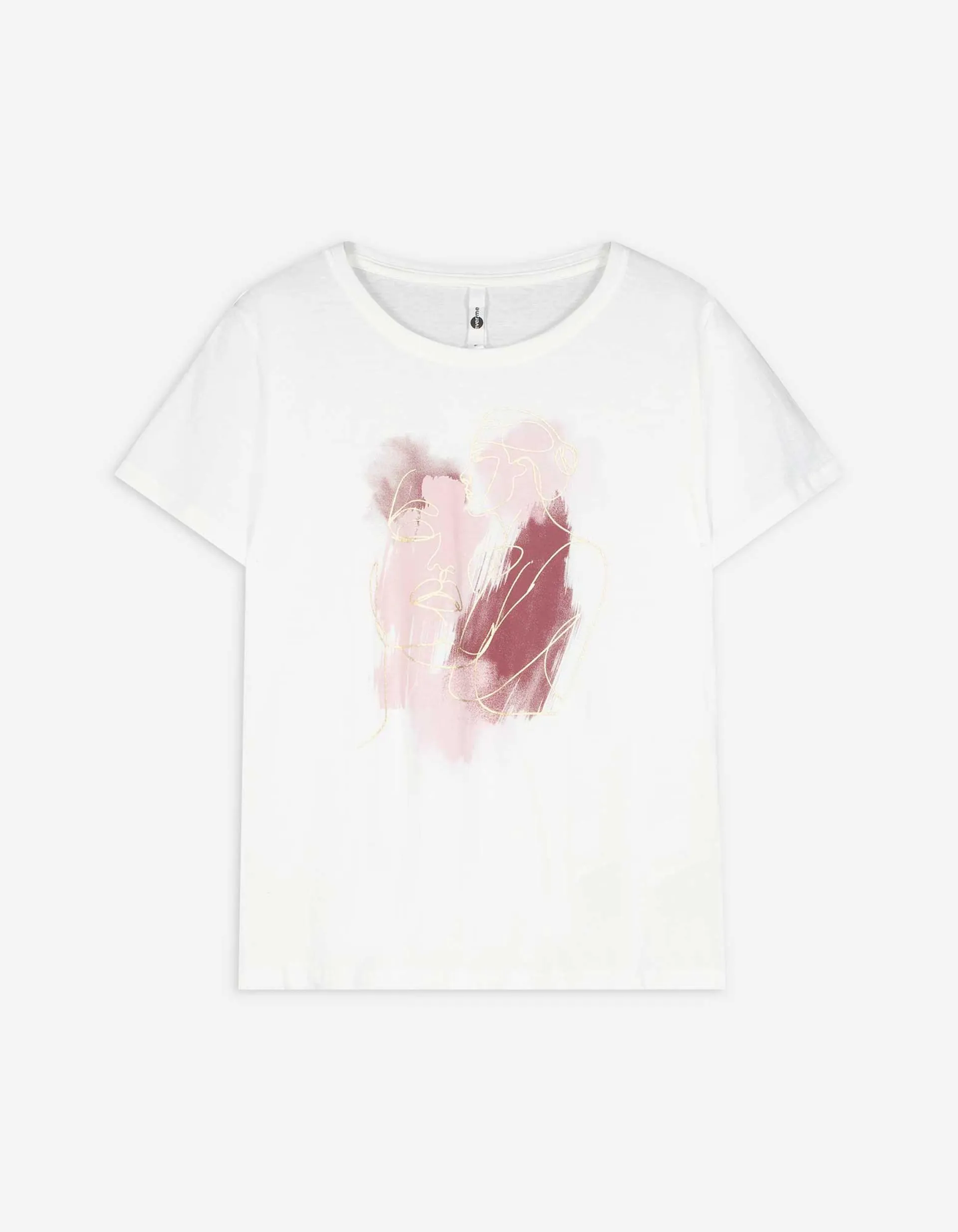 T-shirt - Glitterprint - wit