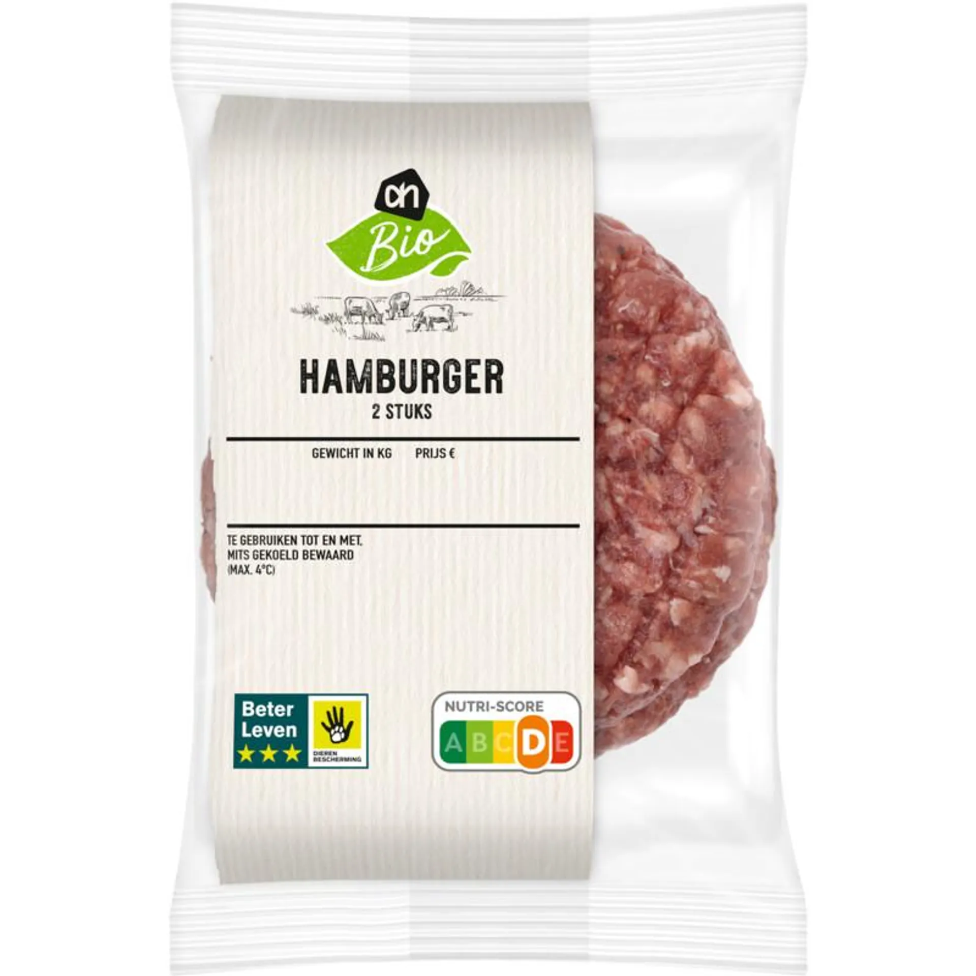 AH Biologisch Hamburger 2 stuks