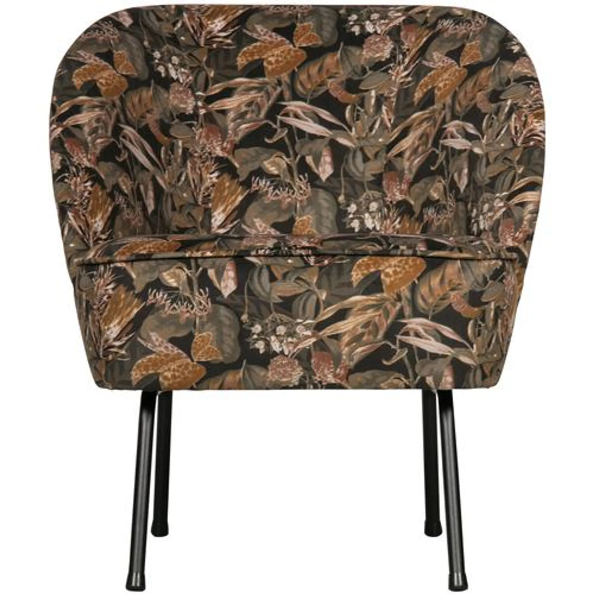 BePureHome fauteuil Vogue - Velvet - Bouquet Zwart - 69x57x70